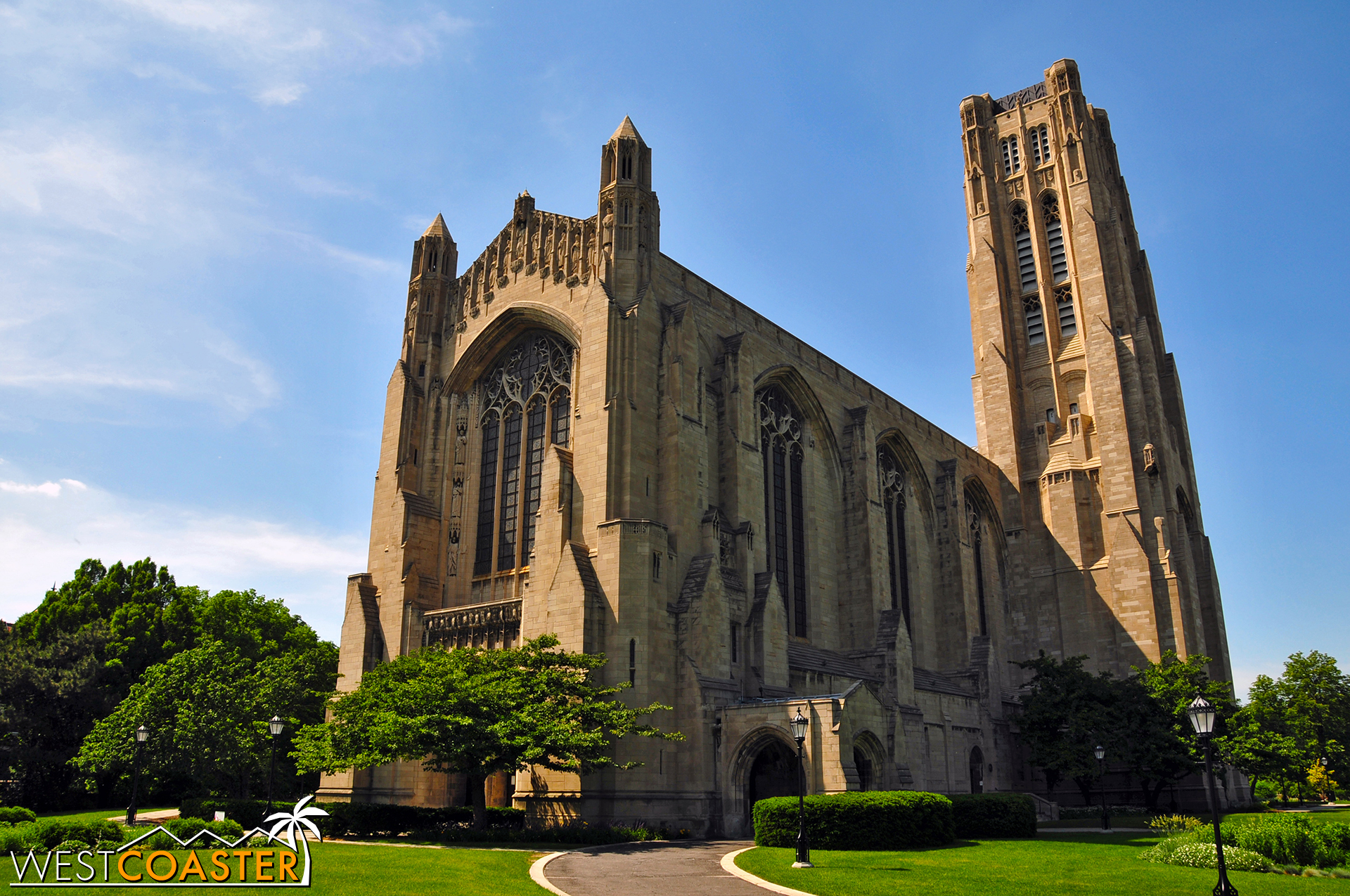 Rockefeller Memorial Chapel, at the University of Chicago, is a Gothic Revival style cathedral.