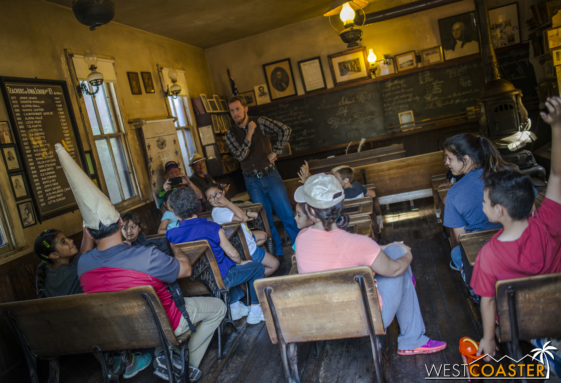  A lesson taking place inside the Schoolhouse.   