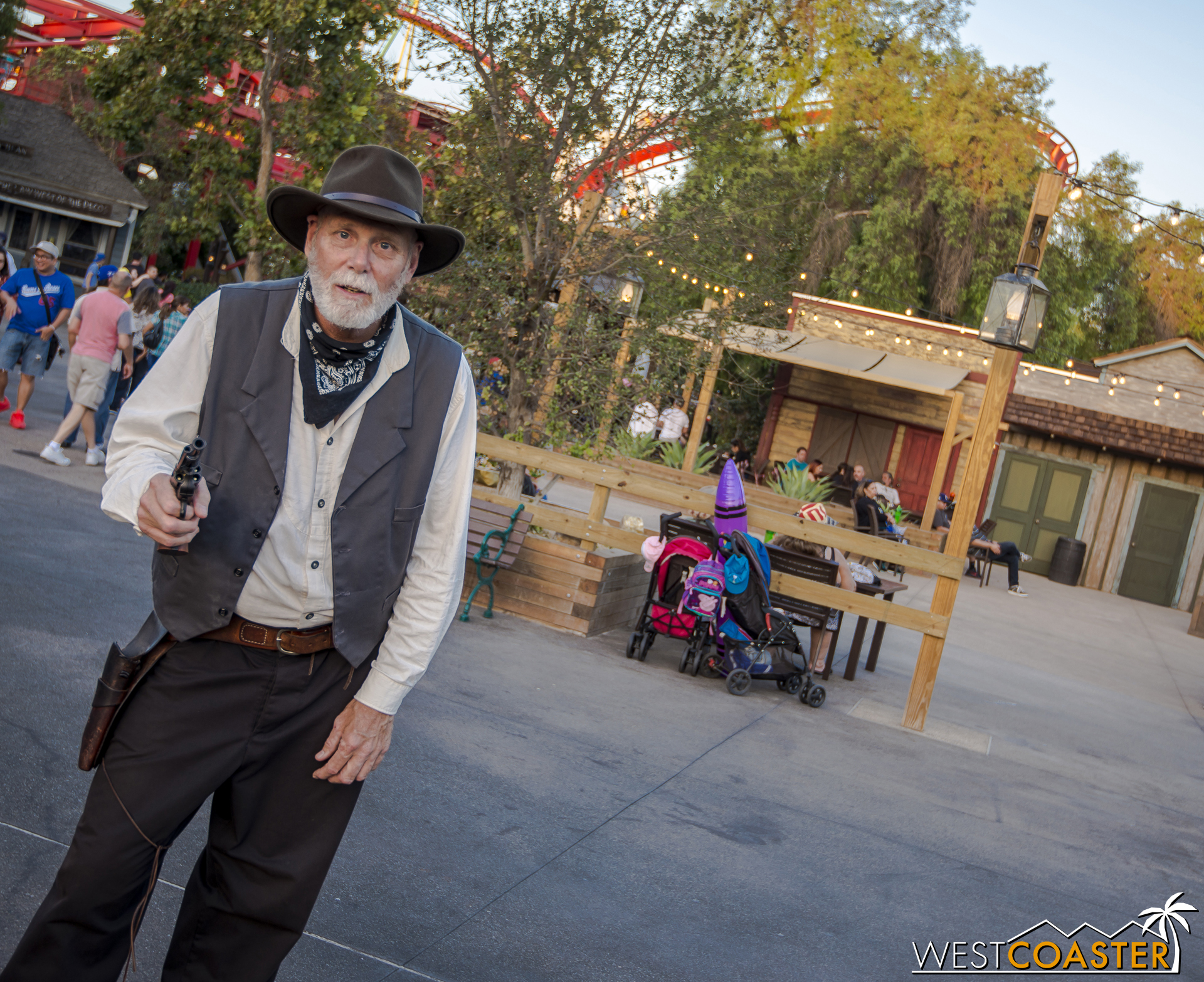  Here's a regular Ghost Town street character wandering Calico Square. 