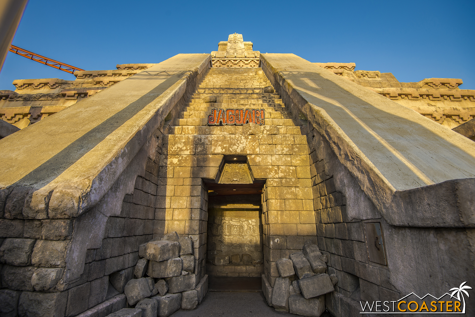 Gazing up the temple.