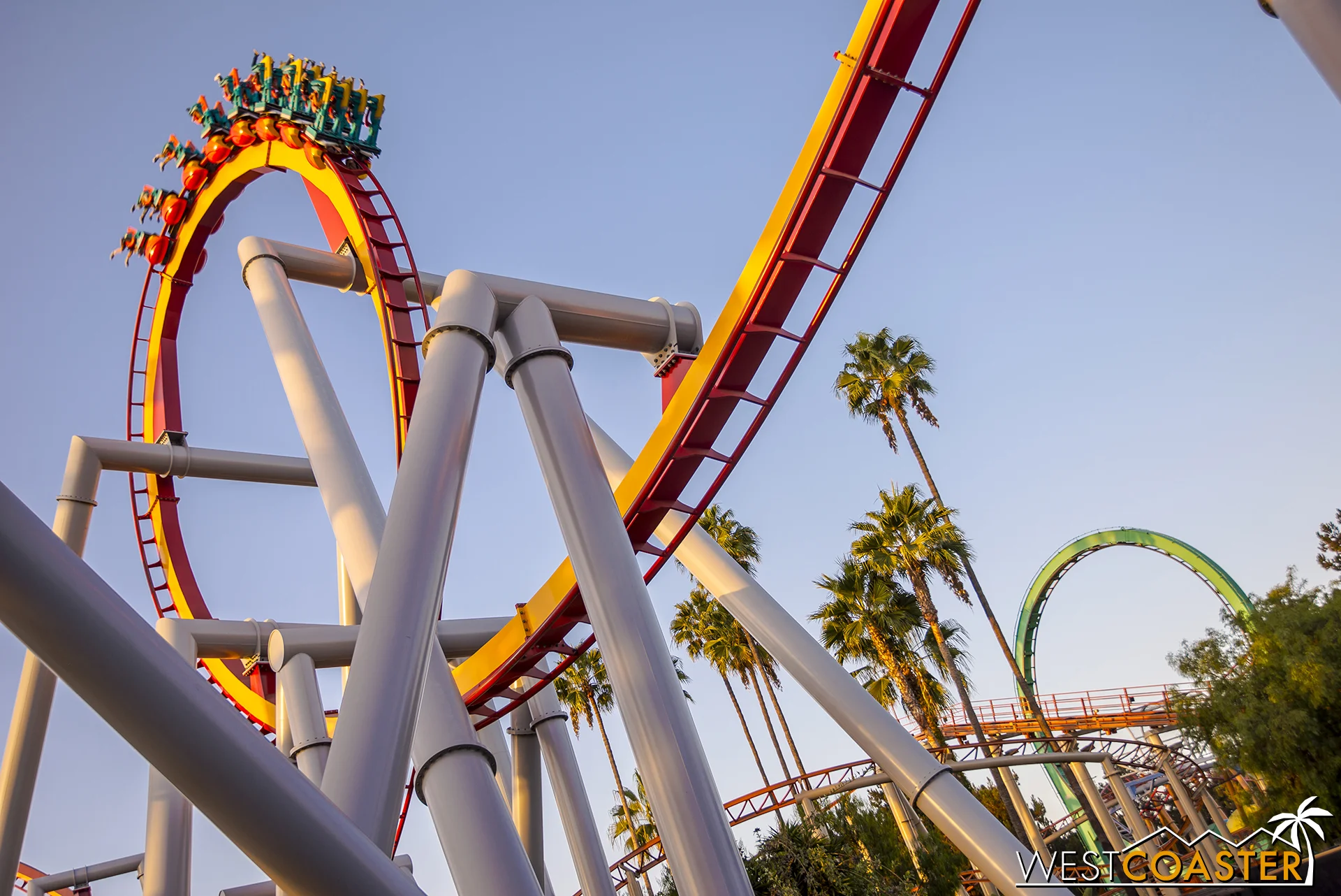 The loops of Silver Bullet and Montezooma's Revenge.