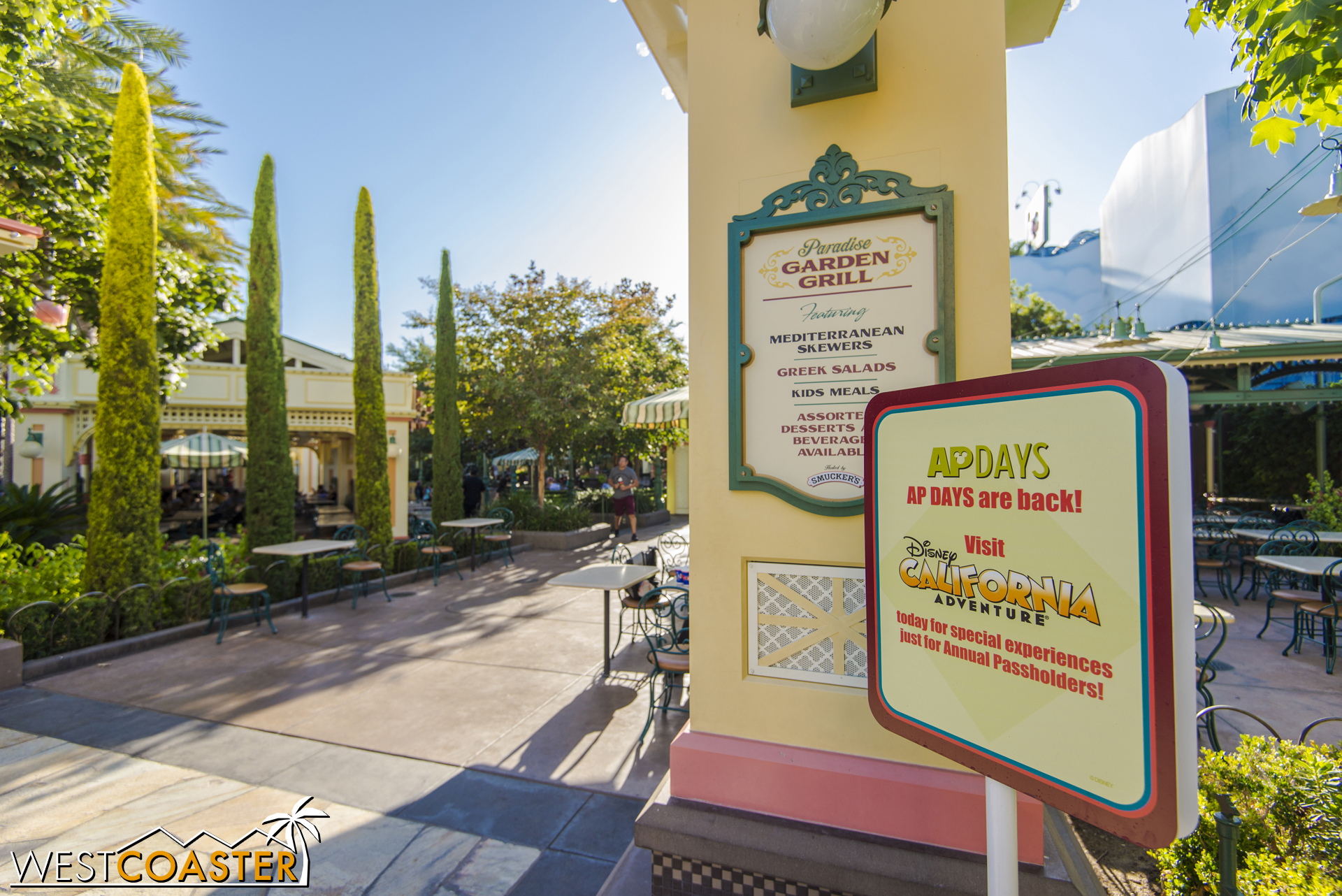  There are two AP Days locations.&nbsp; This one is over by Garden Grill, at Paradise Pier. 