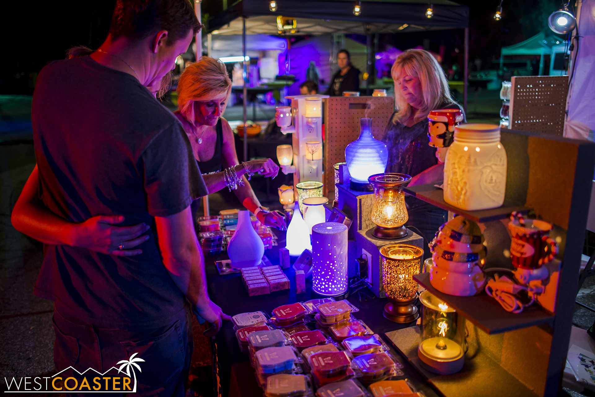  Guests admire the wares on display. 