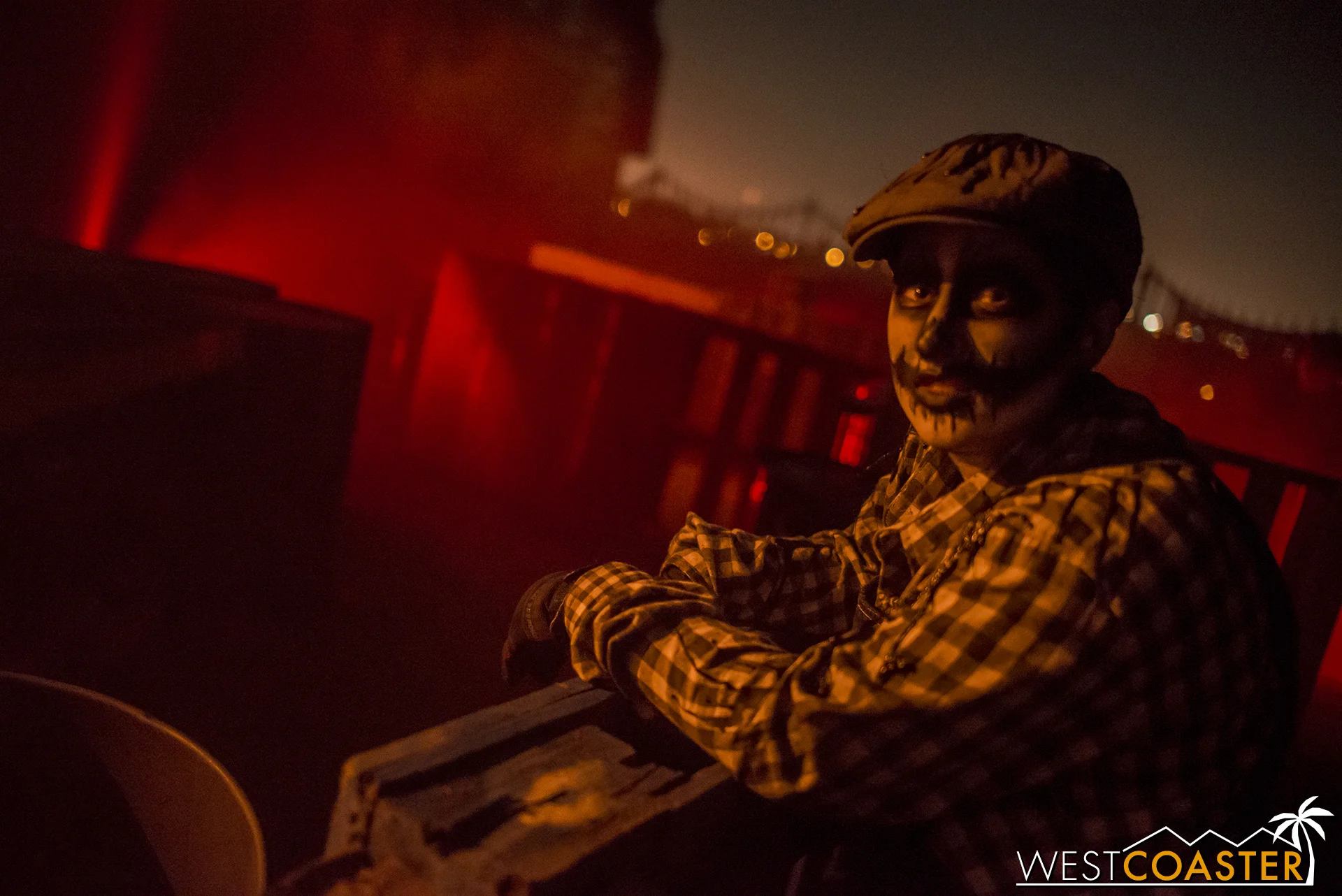 Here, shrouded in fog, guests had to navigate a field of oil drums.
