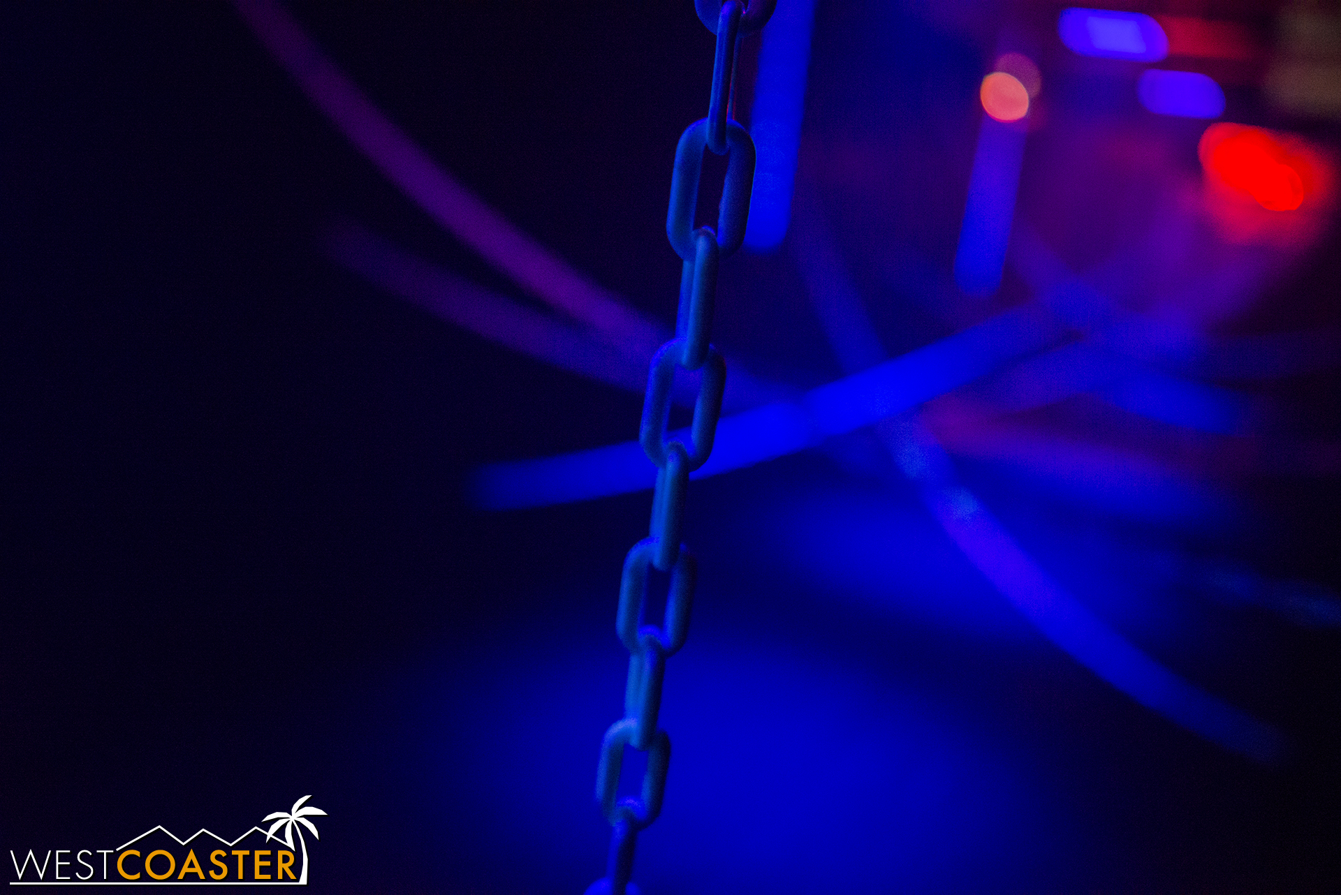  Then, guests had to duck their way under a network of chains--with a monster possibly sliding after them! 