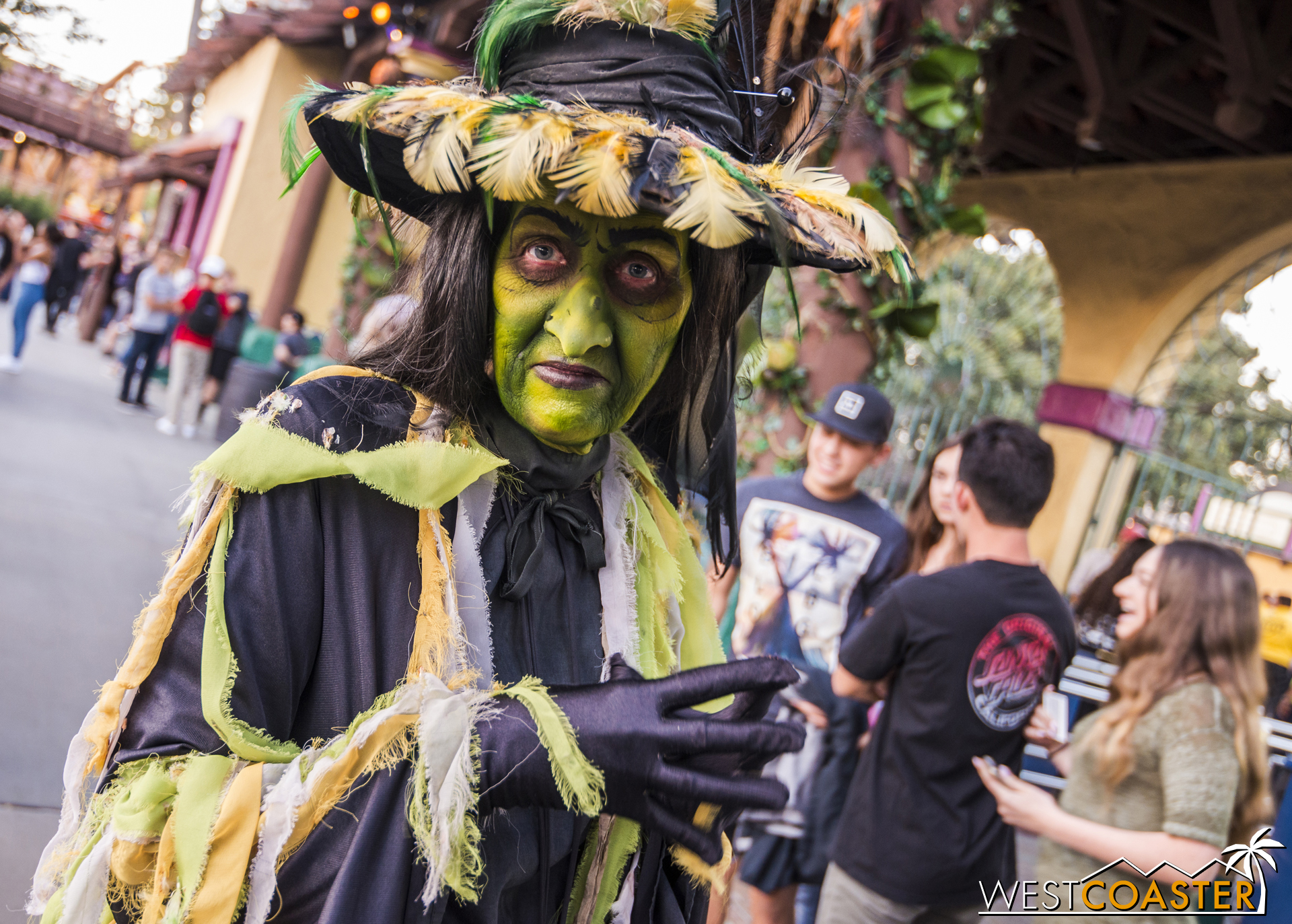  Working her (I think) 35th year at Haunt, Charlene Parker, the original Green Witch (well, original in that it's different from the talking Scary Farm icon Green Witch). 