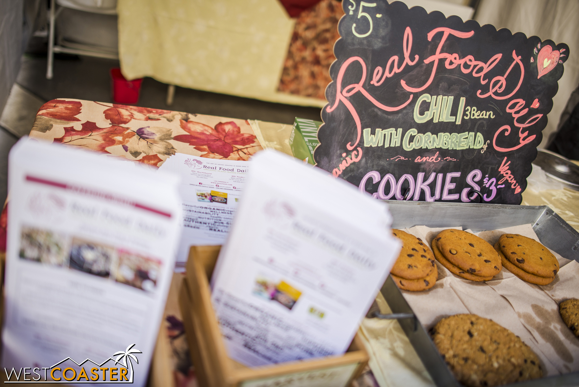  Local vendor Real Food Daily offered cookies and chili. 