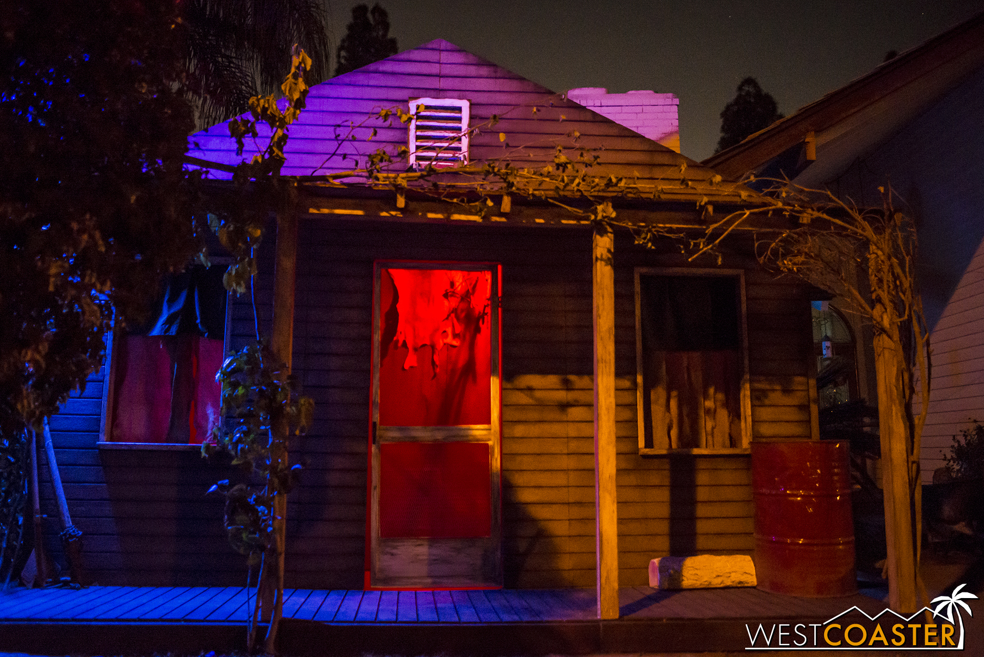 No big deal for this haunted yard display. They only just, I don't know, CONSTRUCTED A WHOLE FREAKING FACADE FOR IT!!