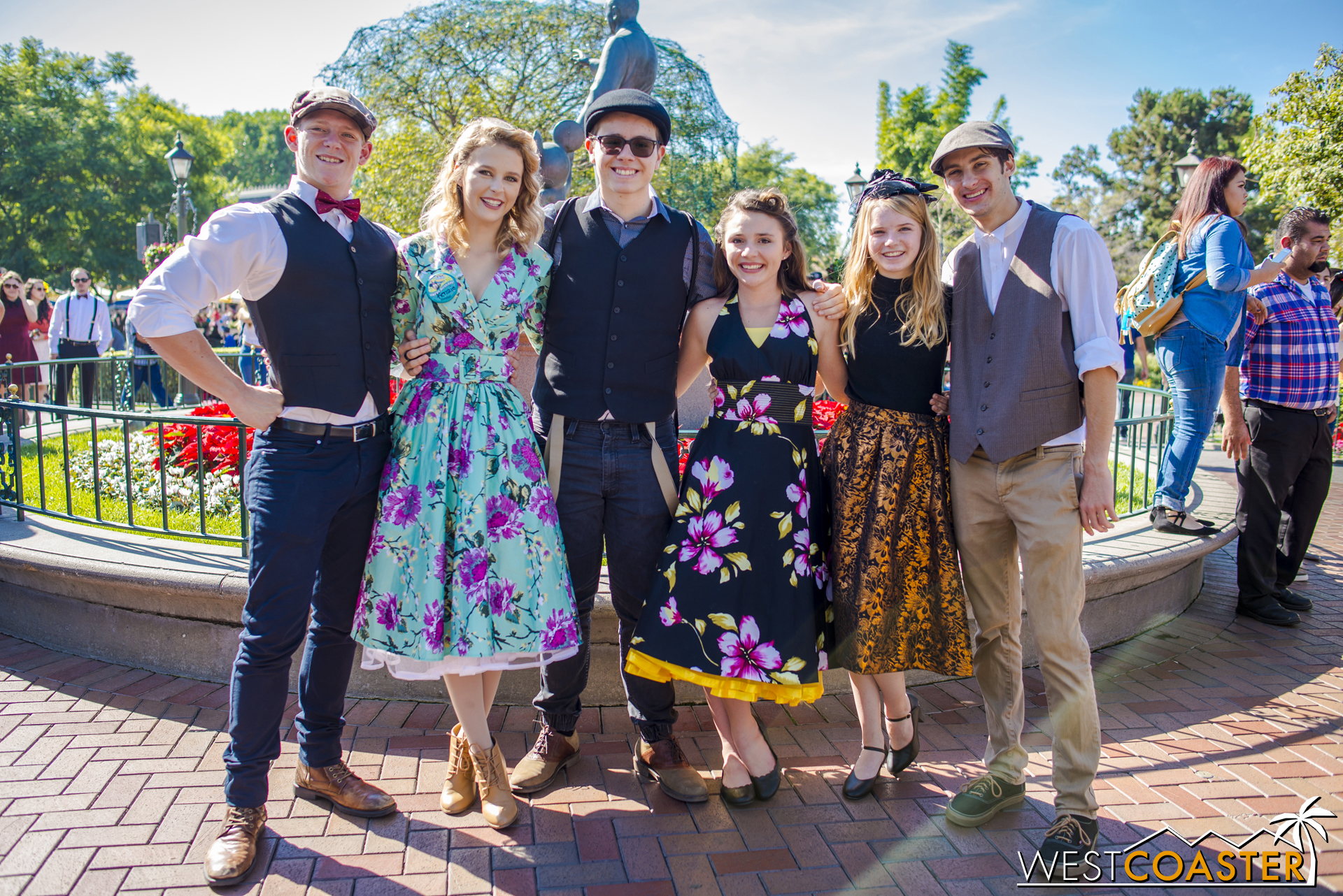 Many people come in sizeable groups for Dapper Day. 