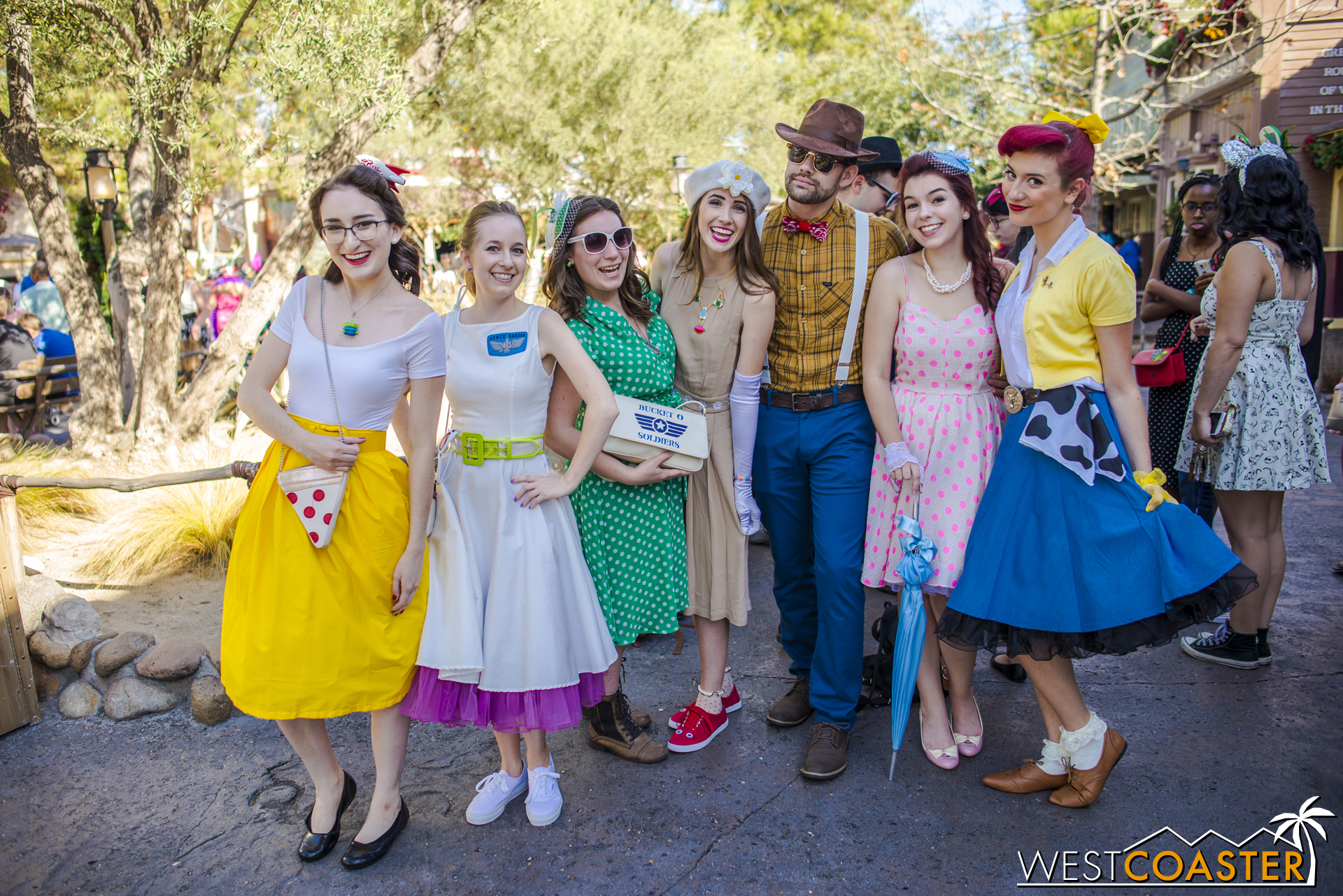  Guests like this Toy Story DisneyBound group are present to see and be seen. 