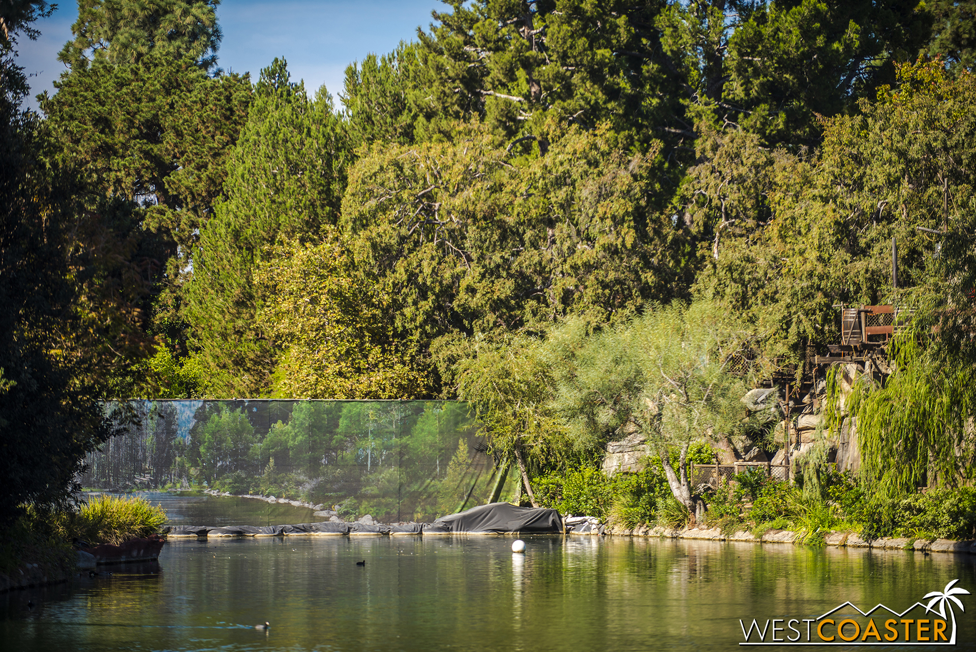  The river is still dammed up, obviously. 