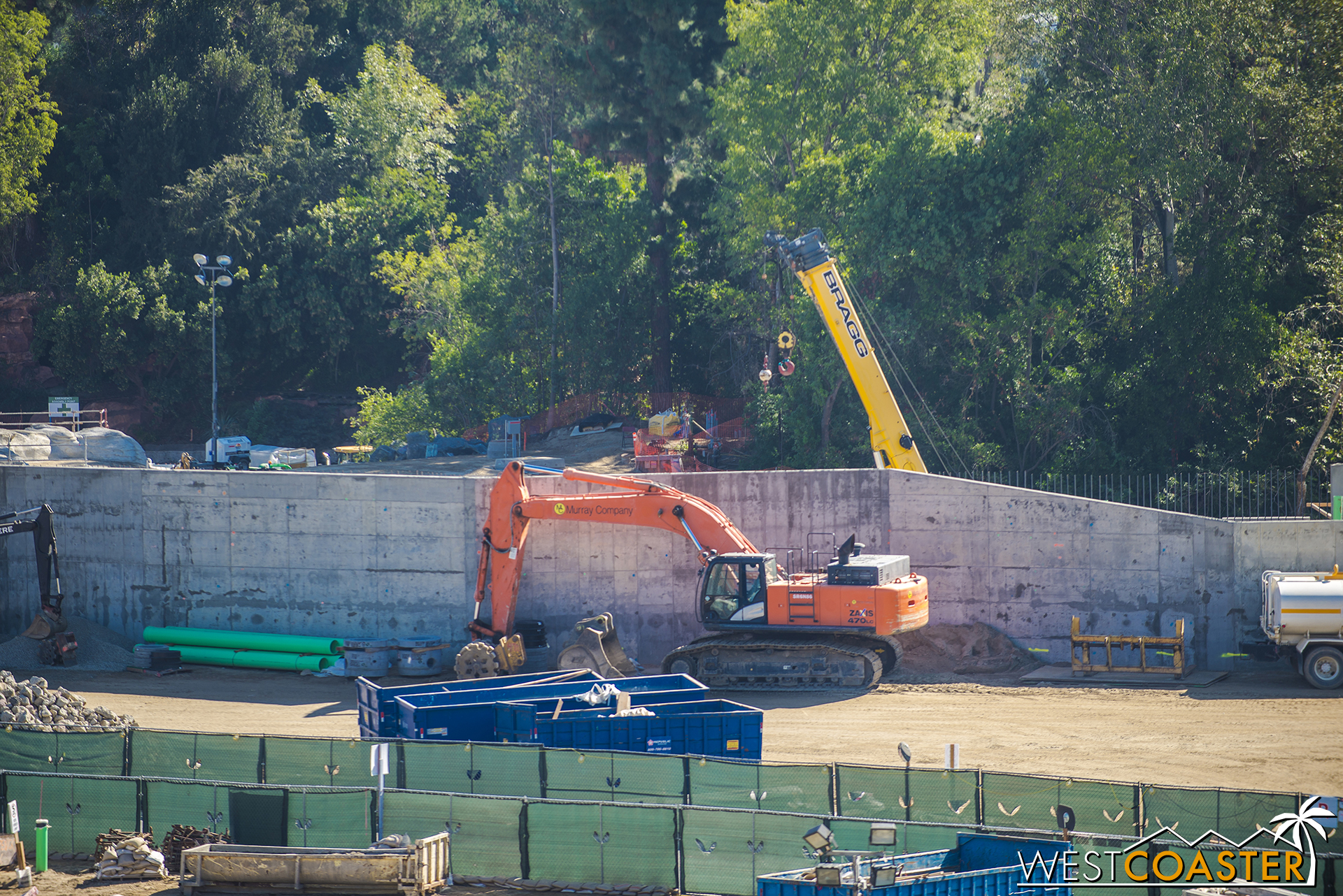  The Disneyland Railroad will run along what I assume is the opposite side and arc along a rocky wilderness. 