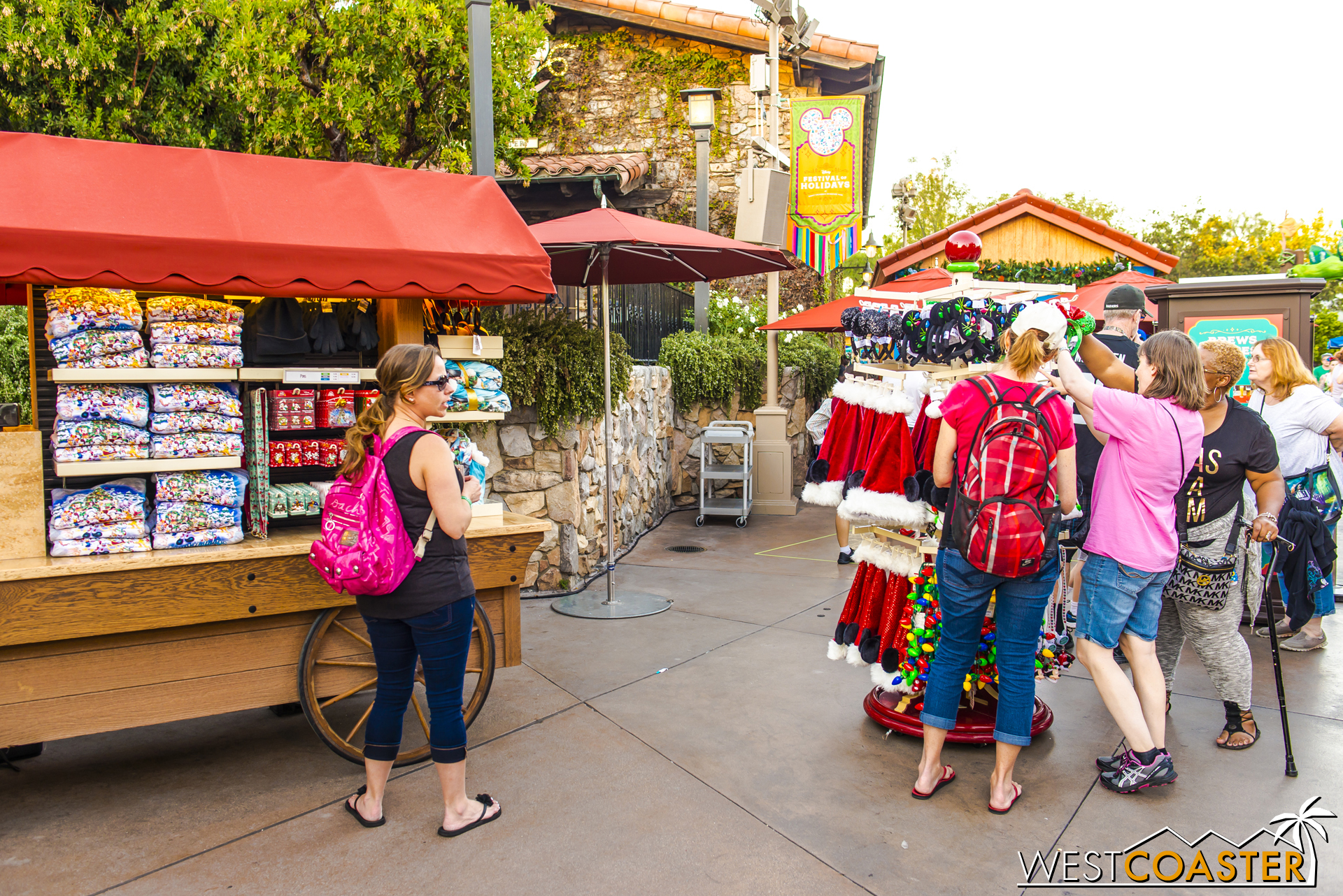  Christmas-y wares are available a-plenty at the Festival Marketplace. 