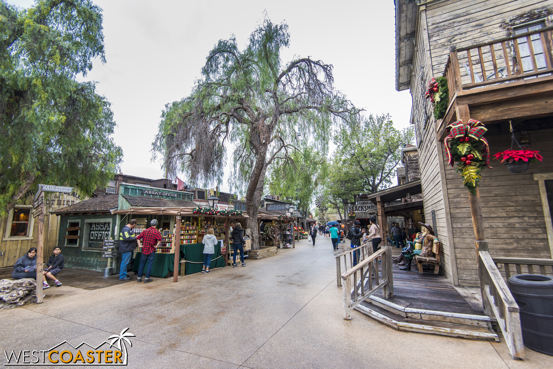 Walking into Ghost Town, with a distinct lack of darkness and fog.