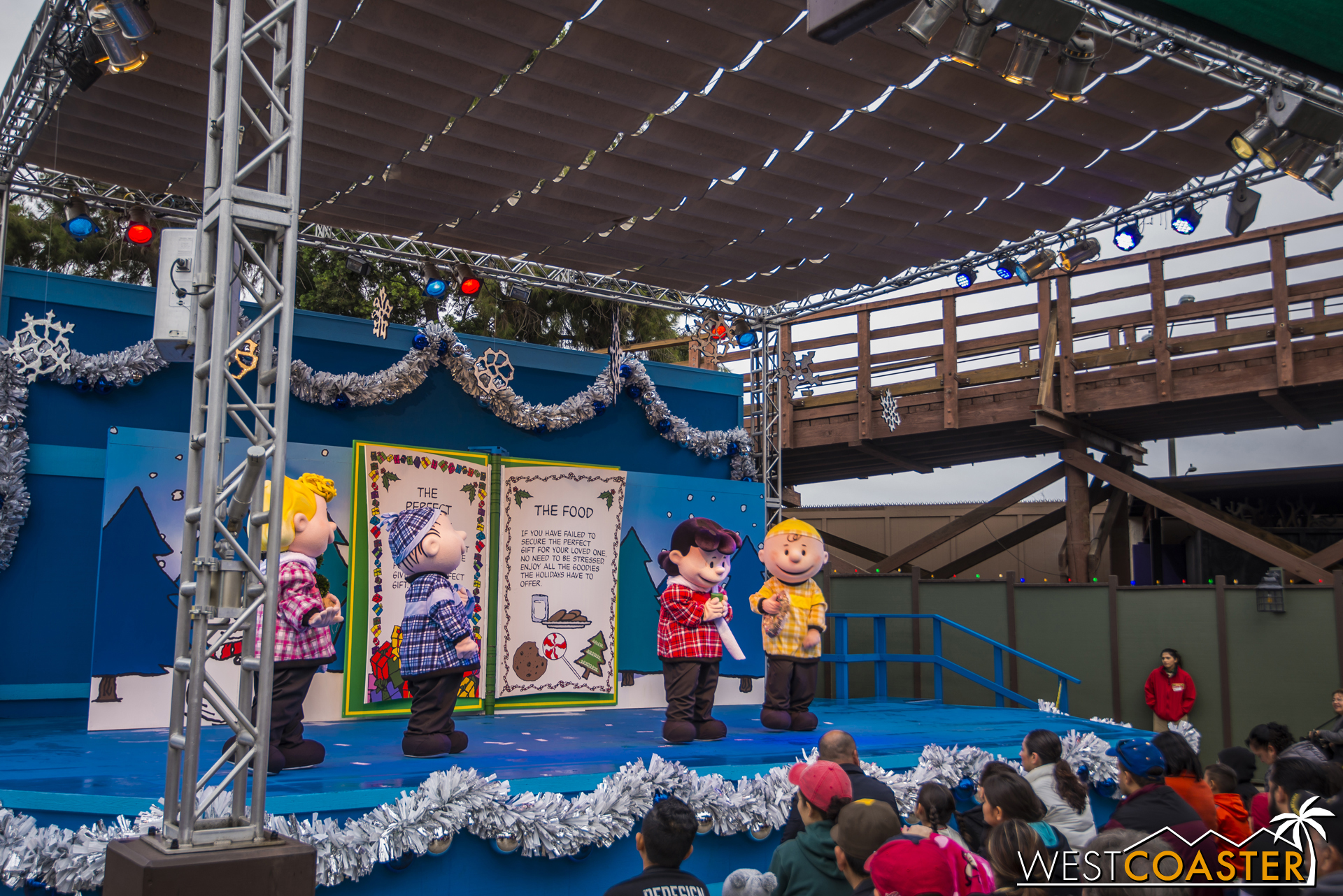  This is one of several Peanuts Christmas shows at Knott's Merry Farm. 