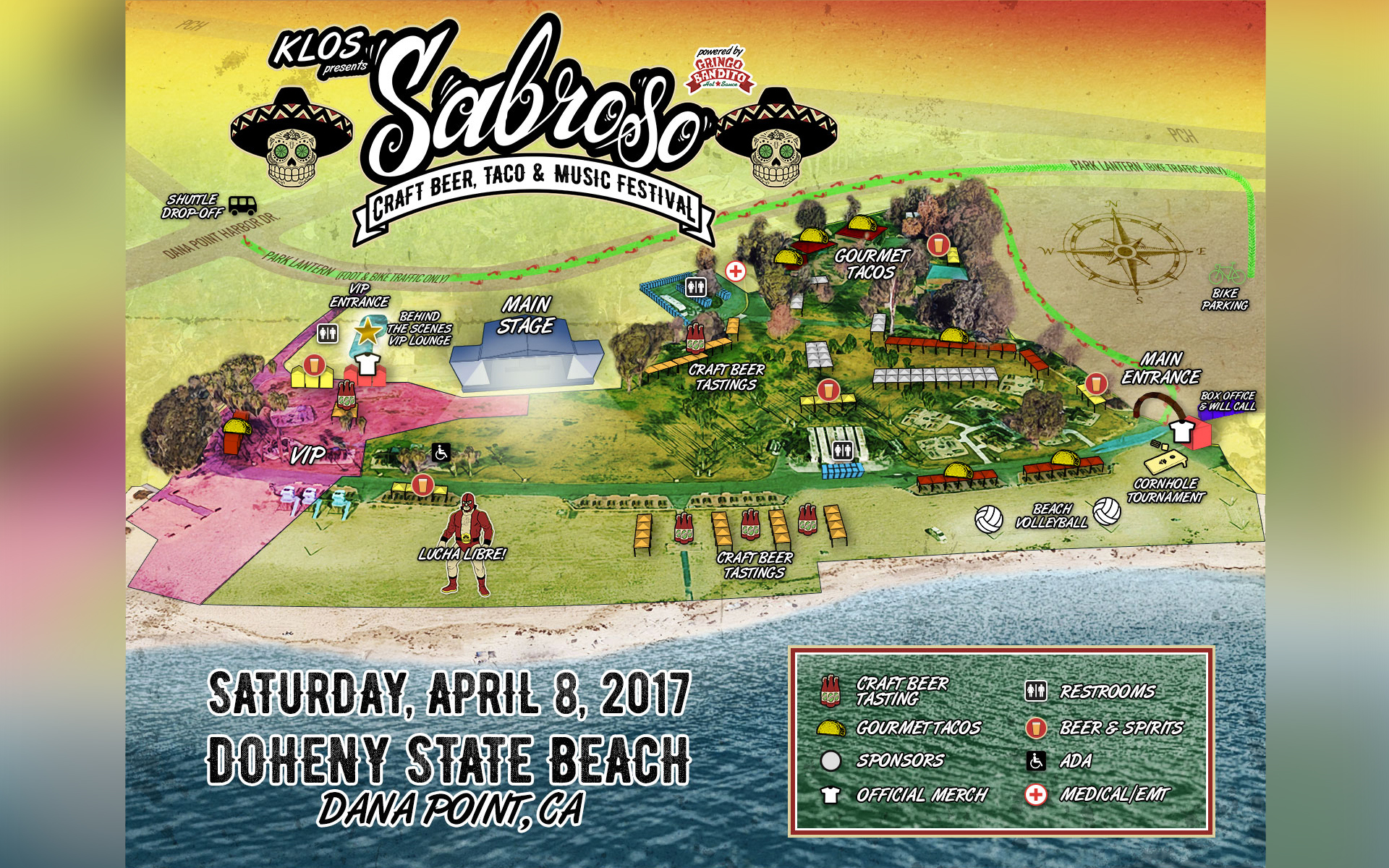 (Event map courtesy of Sabroso Festival.)
