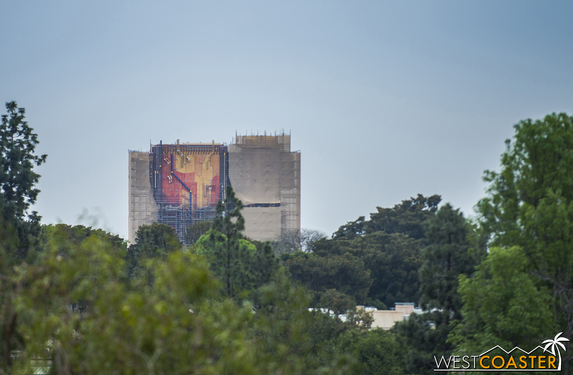  The former Tower of Terror as seen from the Mickey and Friends parking structure. 