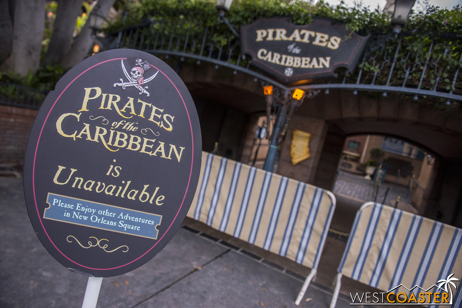 Haunted Mansion is back open too, so it's Pirates' time to go down for regular work.