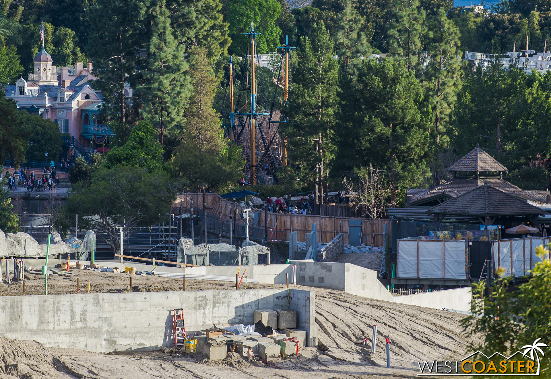 That's common sense and adherence with code, really. Even with two entrances into "Star Wars" Land located over by where Big Thunder Ranch used to be, the land is so big that it would have to have another exit to avoid having a dead end that could trap crowds.