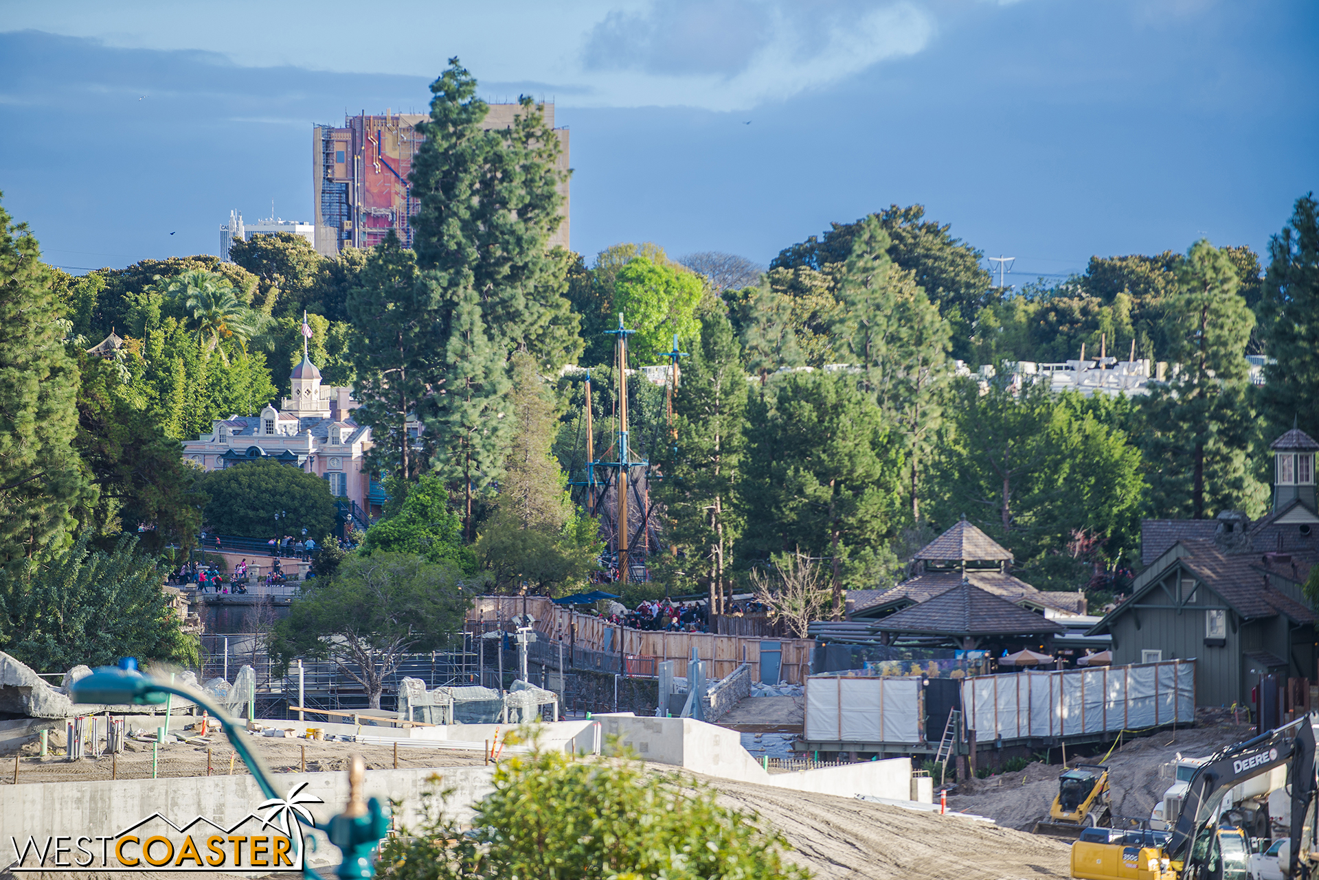  There's a bridge or walkway just to the left of the Hungry Bear work walls.&nbsp; That's new. 