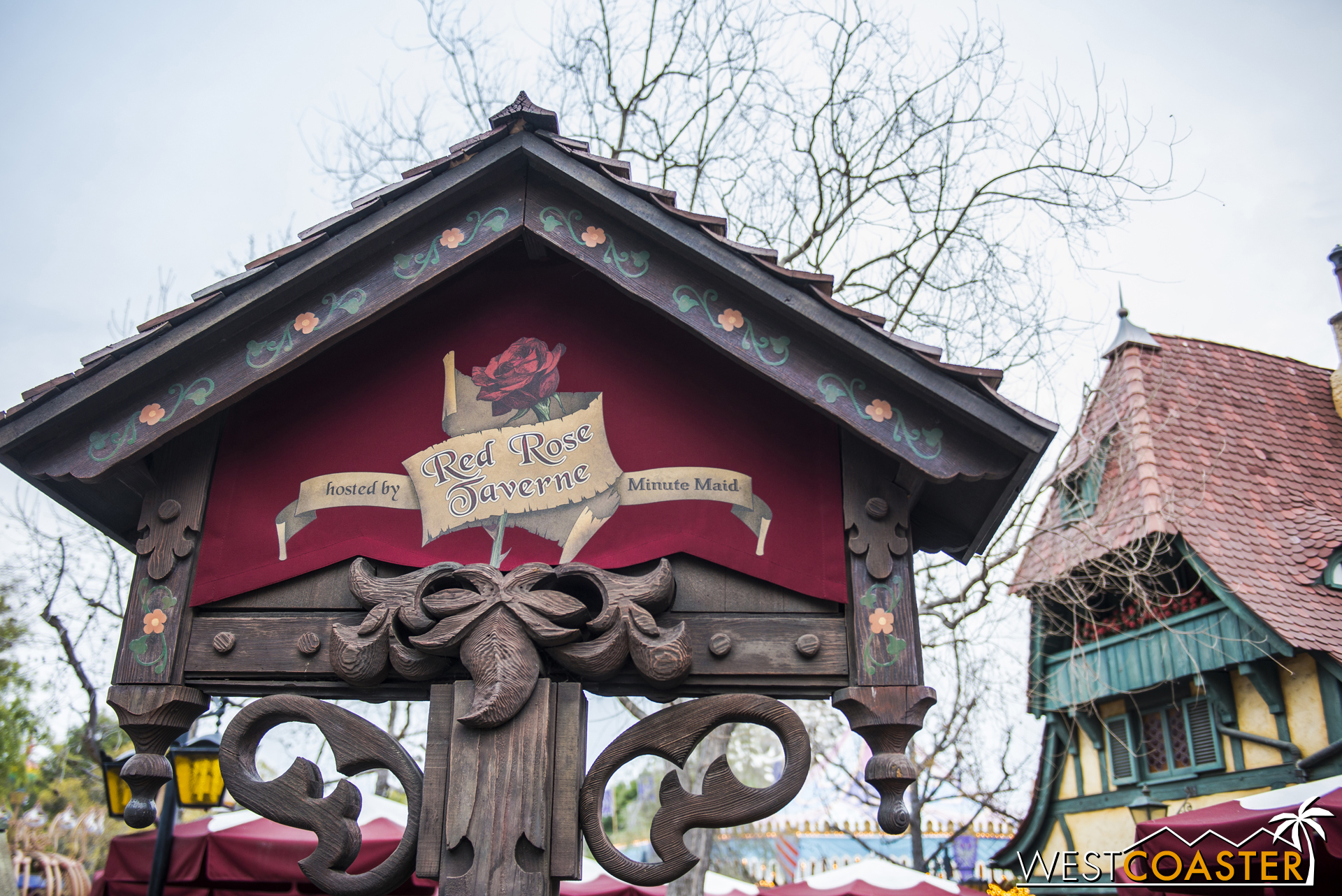  The Village Haus sign outside has been transformed into something a bit more French.&nbsp; Just a bit, though. 