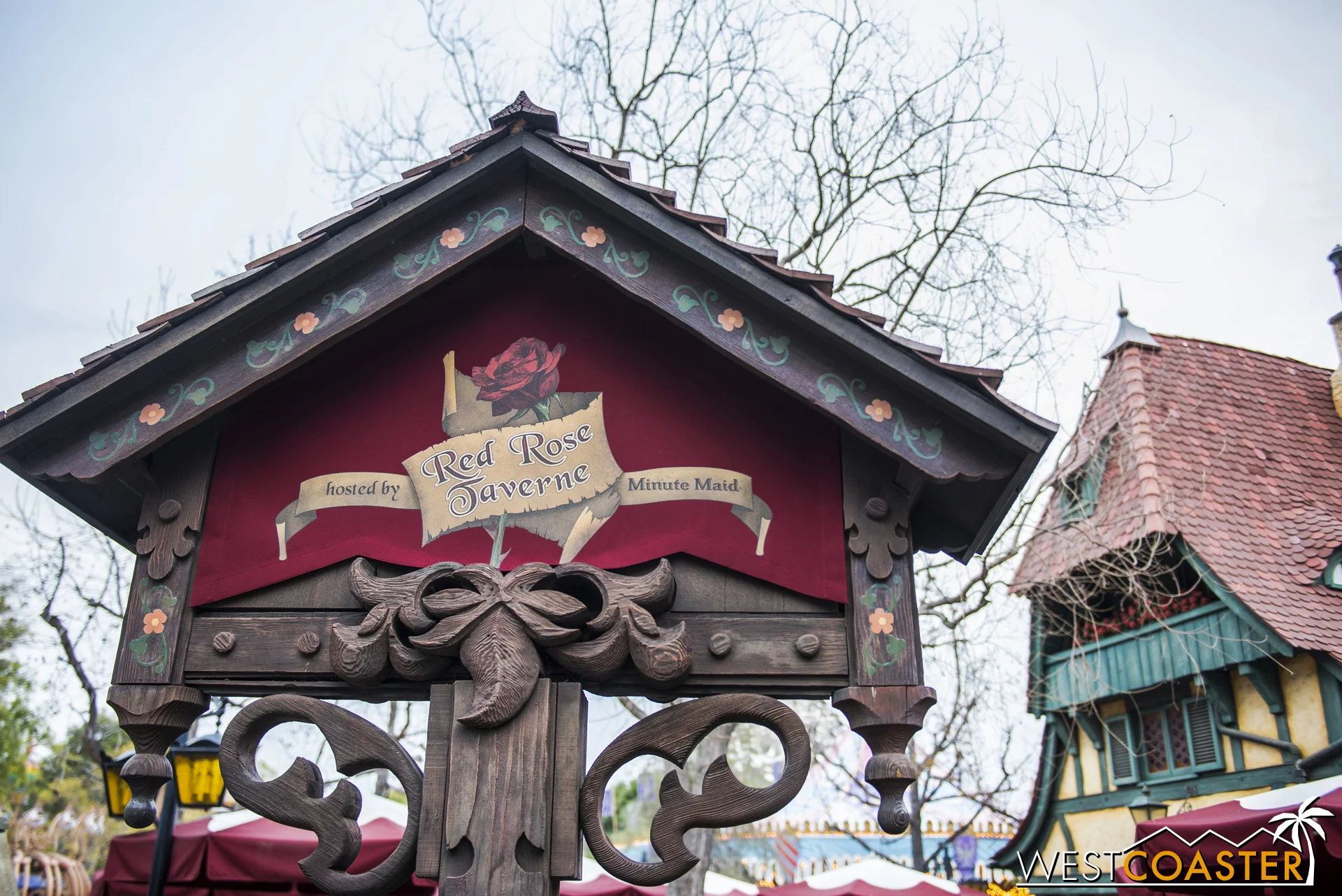 The Village Haus sign outside has been transformed into something a bit more French. Just a bit, though.