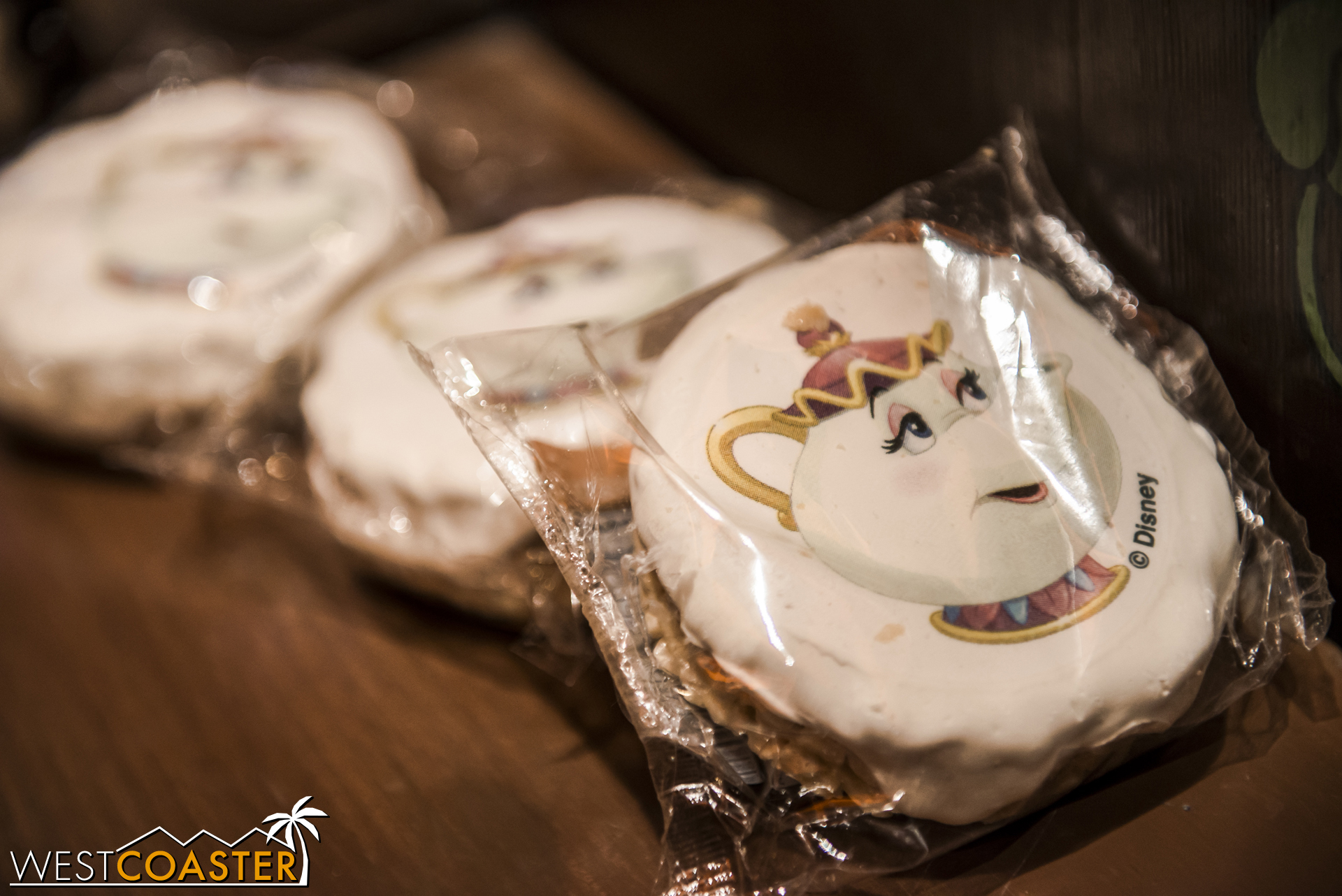   Beauty and the Beast  rice crispy treats are offered at the cashier. 