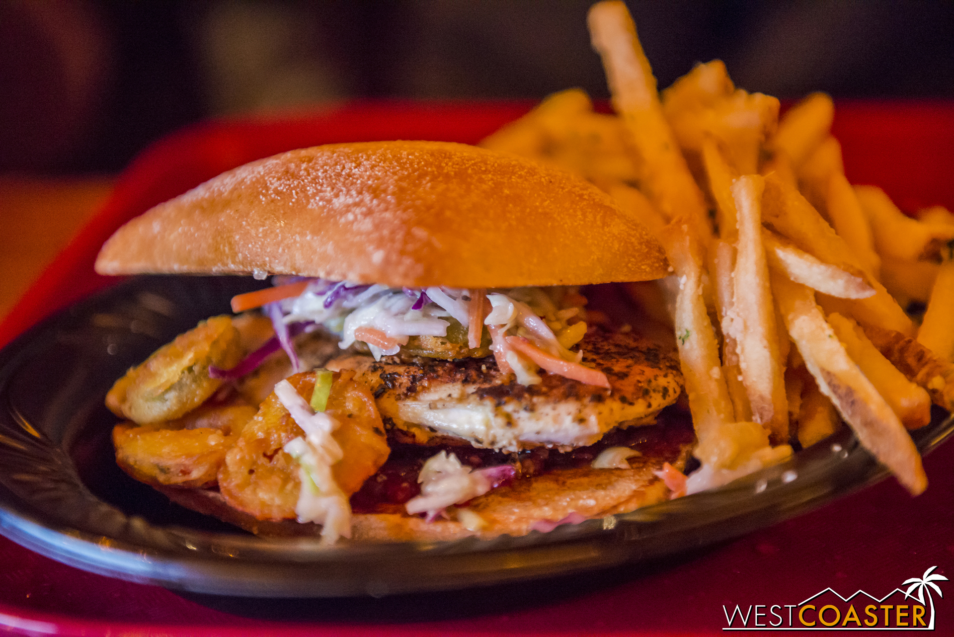  I also tried the Chicken Sandwich á la Lumière and enjoyed the rich variety of flavors.&nbsp; There are a lot of tastes in this sandwich, but for me, they formed a nice combination with a pop of spice, good seasoning, and a tender chicken breast pat
