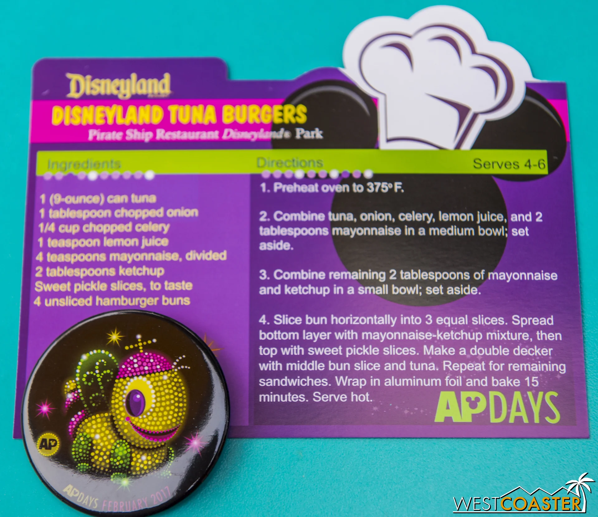 Here are this week's recipe card and pin.