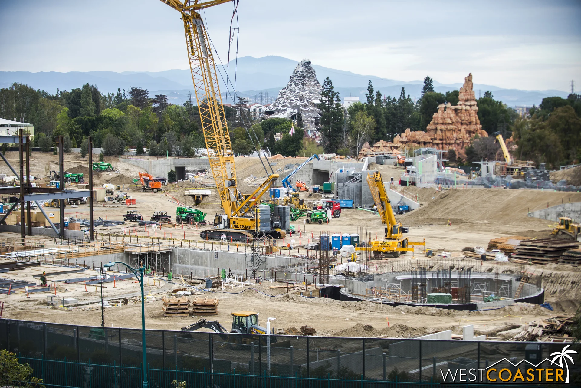 Concrete work continues advance at the "trench" and "pit' areas of the future E-Ticket.
