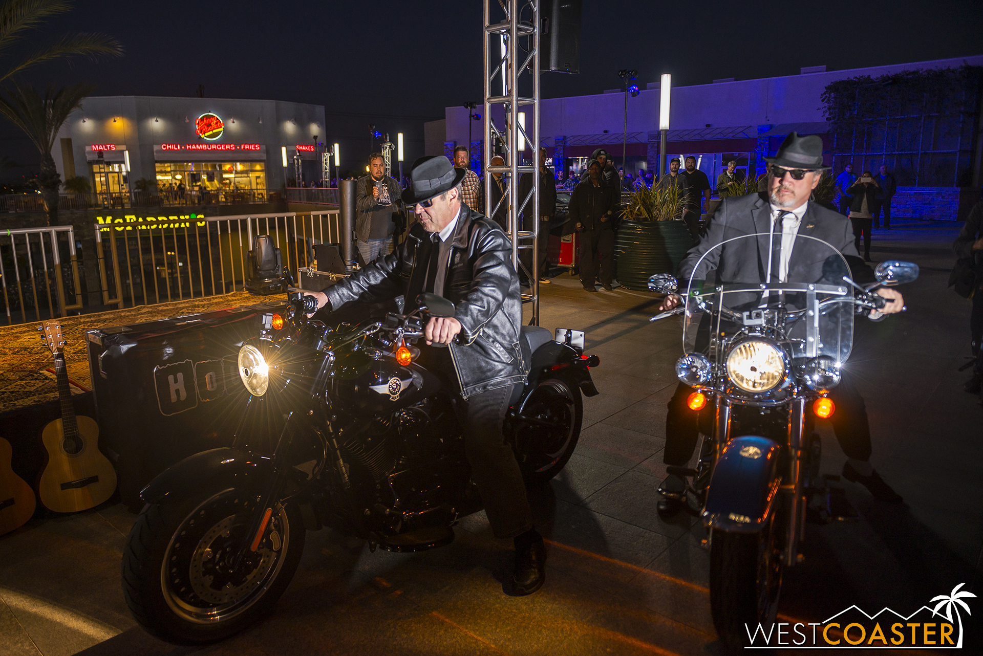 The Blues Brothers arrive in style, as usual.
