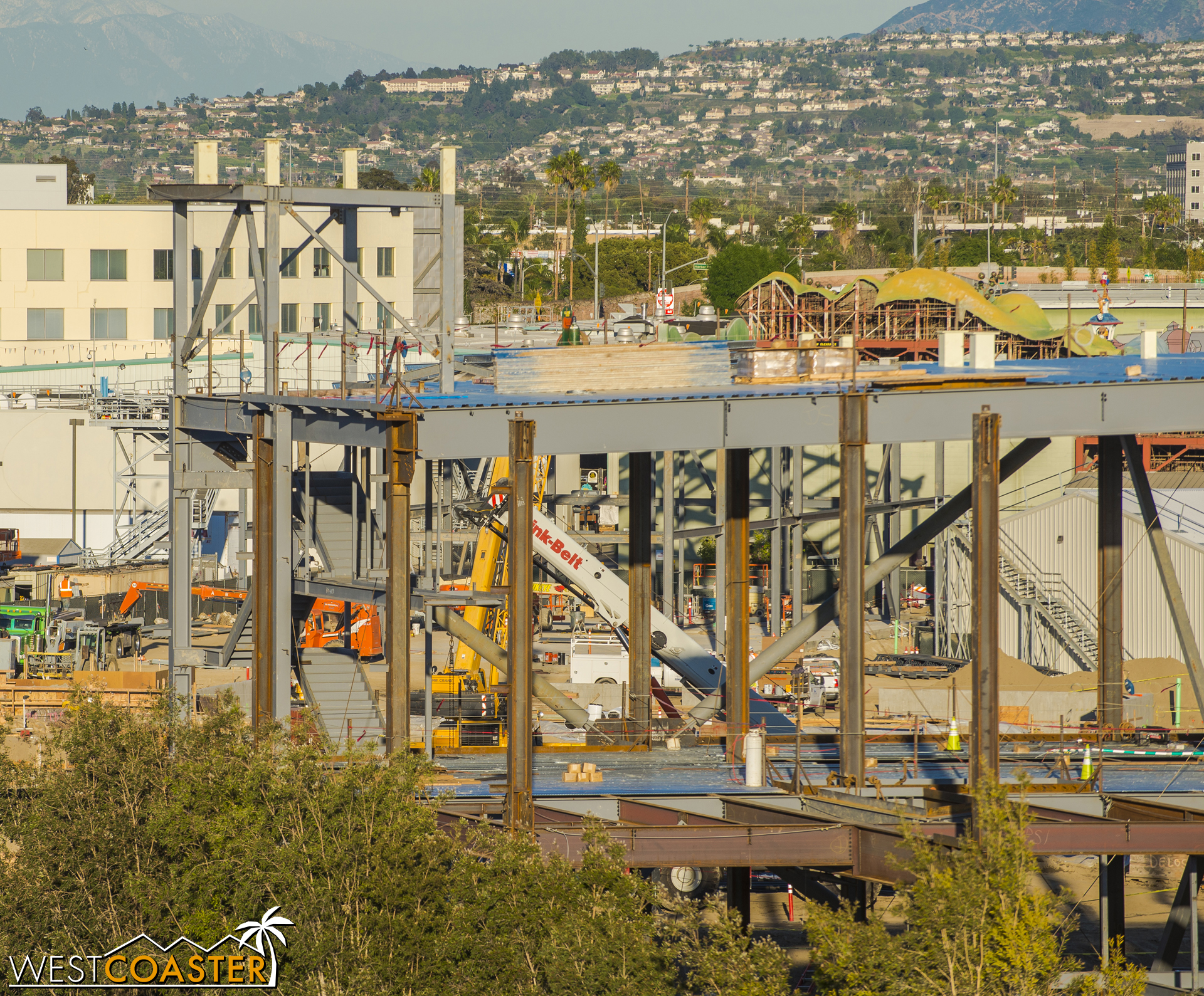  As we reach the side, we see a little roof access tower with a stairwell that will likely also double as an emergency evacuation exit point.&nbsp; Steps like these are required as part of building safety and fire protection accommodation. 