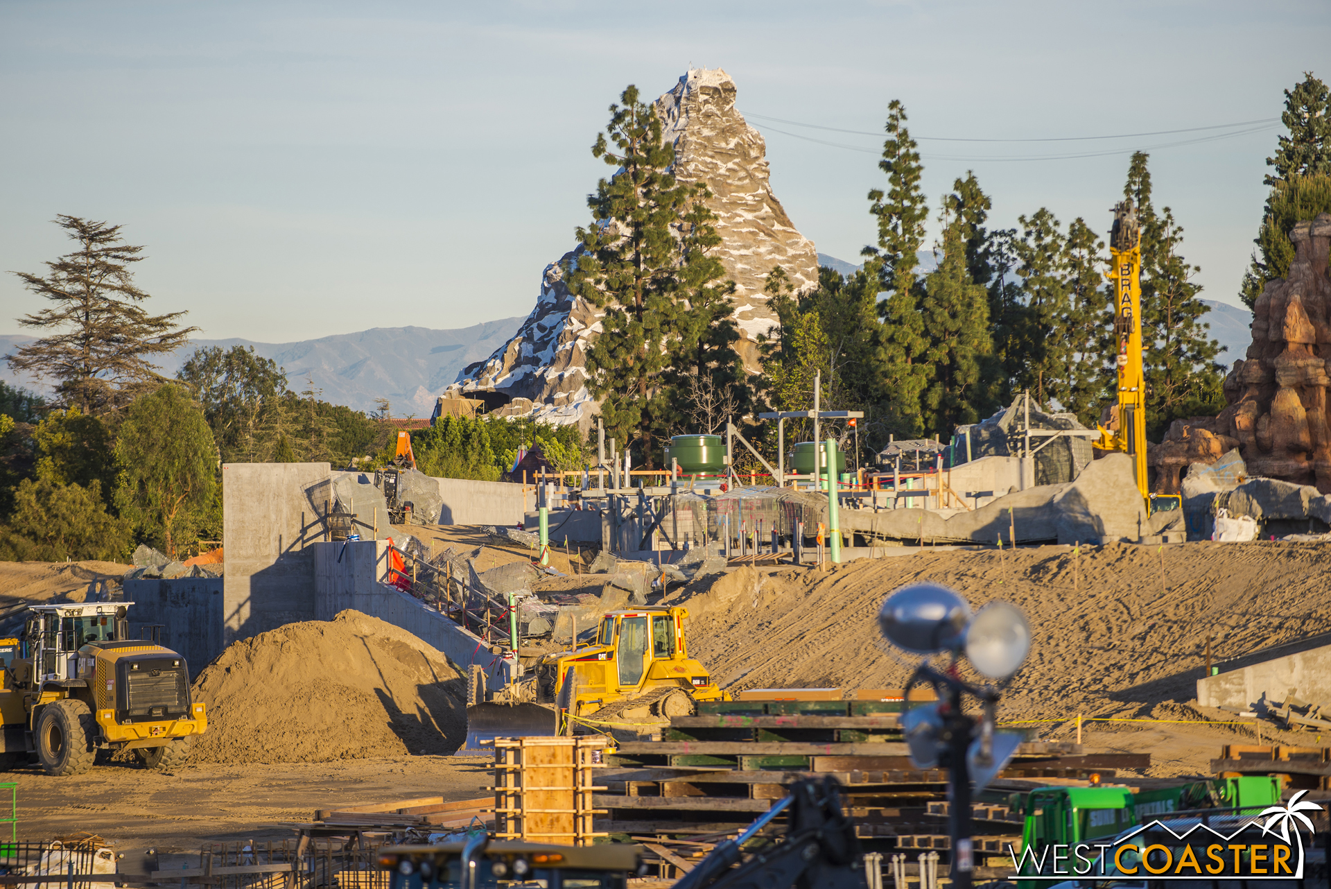 Going closer to ground level gives a sense of scale for this new berm of sorts.