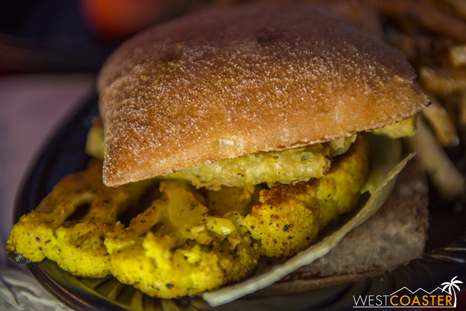  I went back to the Red Rose Taverne to try more food this weekend. &nbsp;The Enchanted Cauliflower Sandwich was a very tasty vegetarian option, with some good flavor and hearty texture. &nbsp;Definitely one of the better meatless offerings in the pa