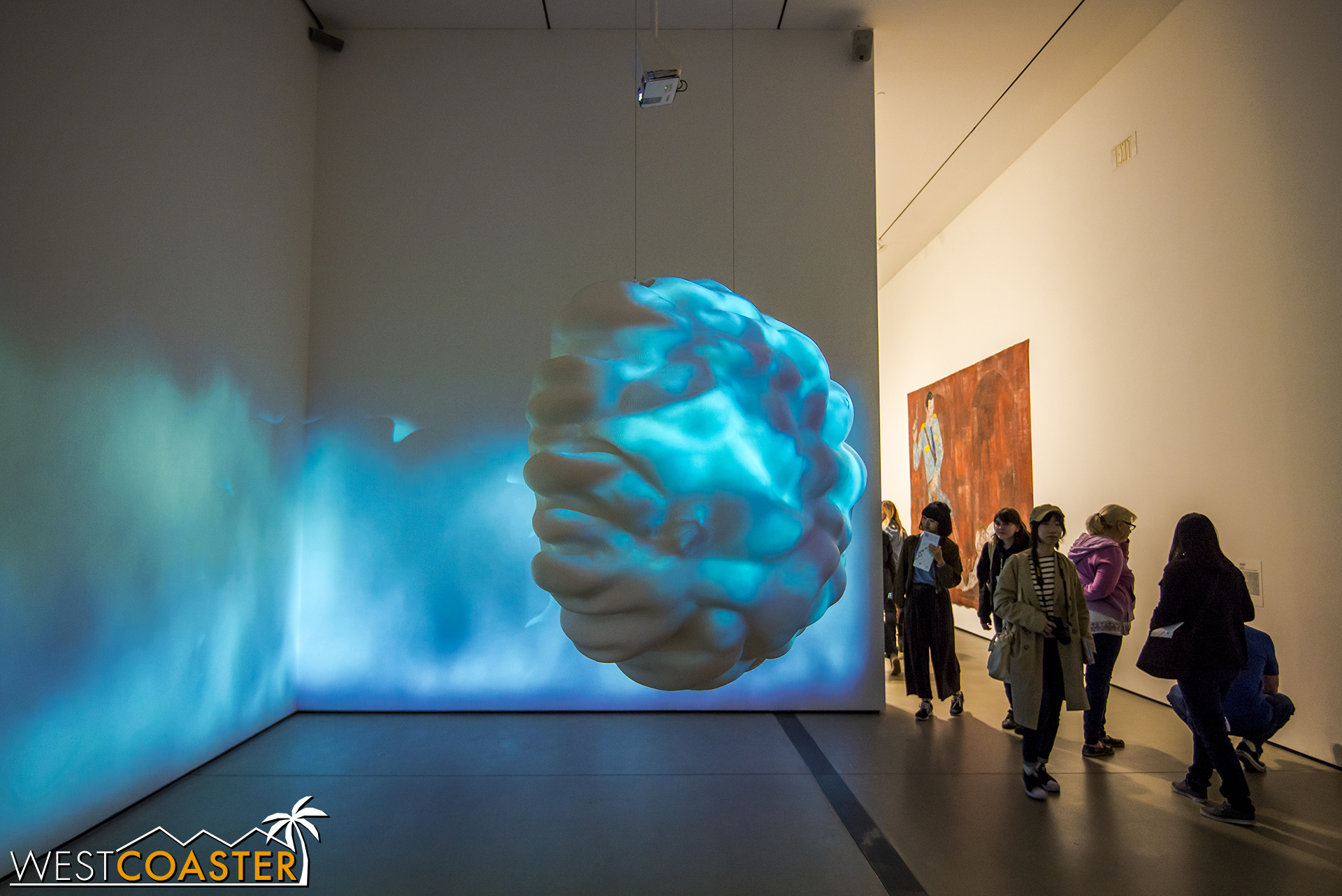 Tony Oursler's Dust is a video projected audio-visual experience. 