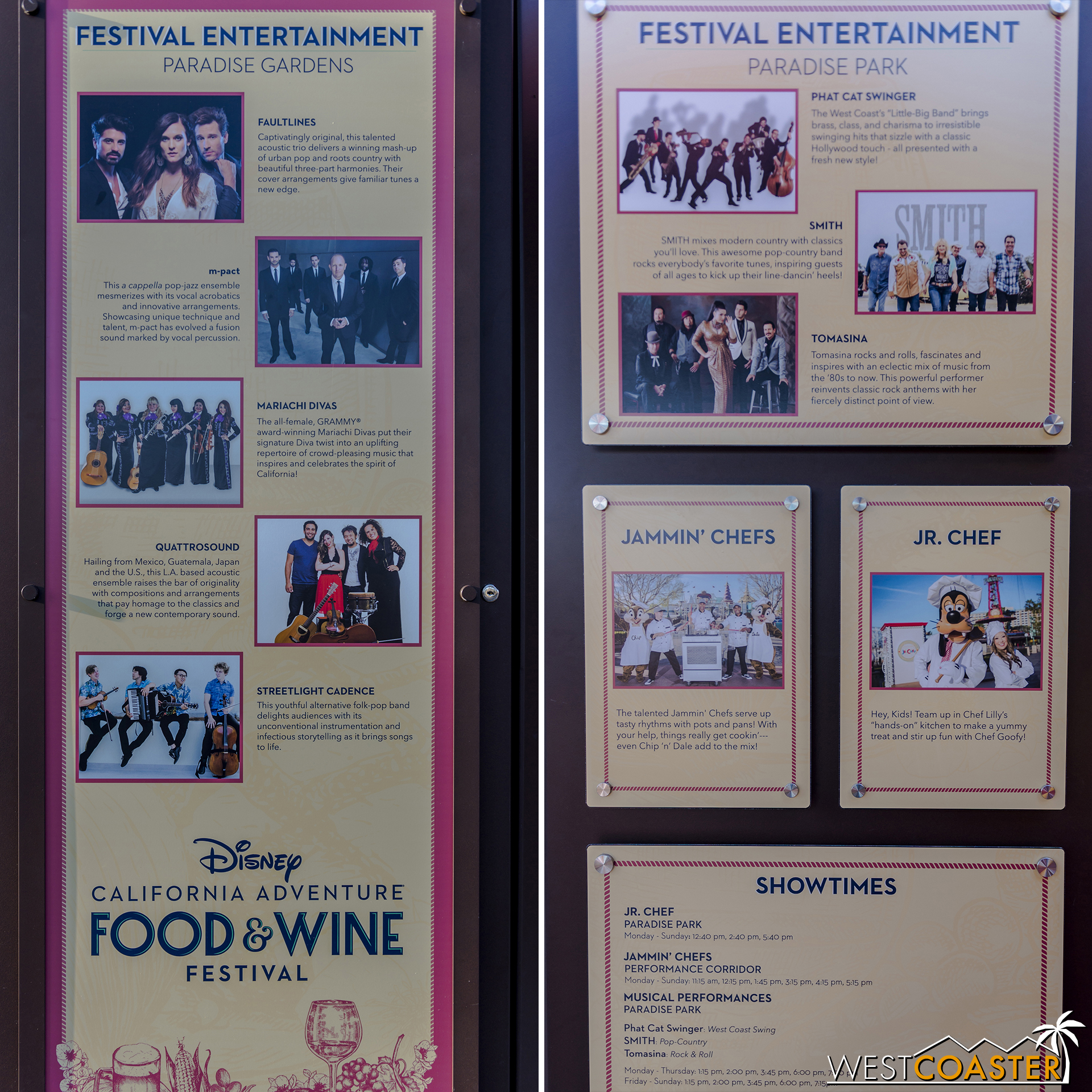 An entertainment line-up.