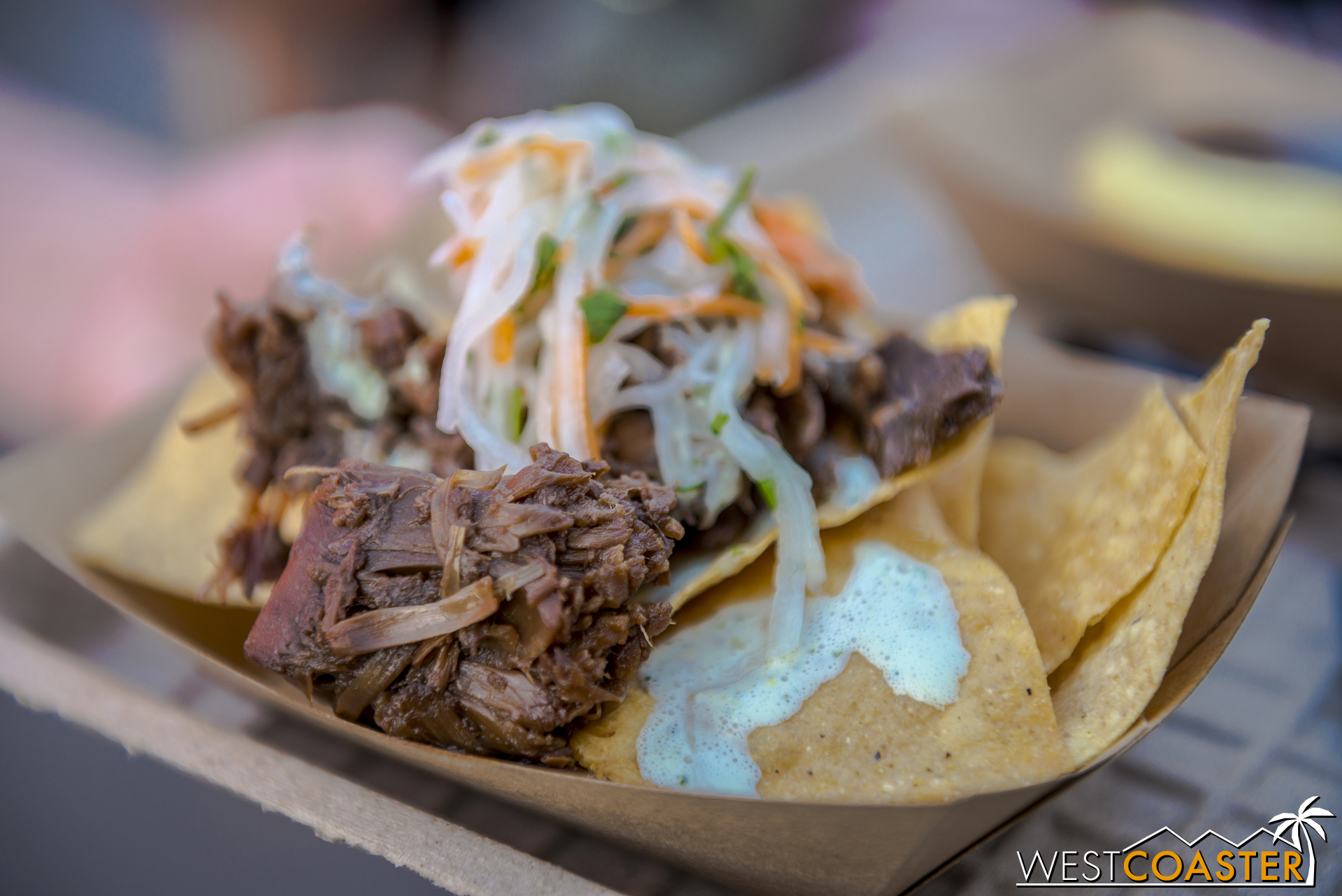  From Off the Cob:  Jackfruit™ Carnitas Banh Mi Nachos  with Cilantro Crema and "Pickled" de Gallo featuring The Jackfruit Company™ ($6.00) 