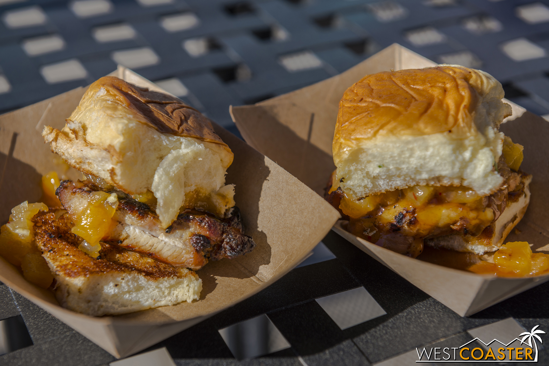  From LA Style:  Chicken Teriyaki Slider  with Spicy Dole® Pineapple Jam ($6.50)  There are two in this photo, but note that the price is for one slider, hence the singular in the title.&nbsp; It's one of the best things at the Festival, though!&nbsp