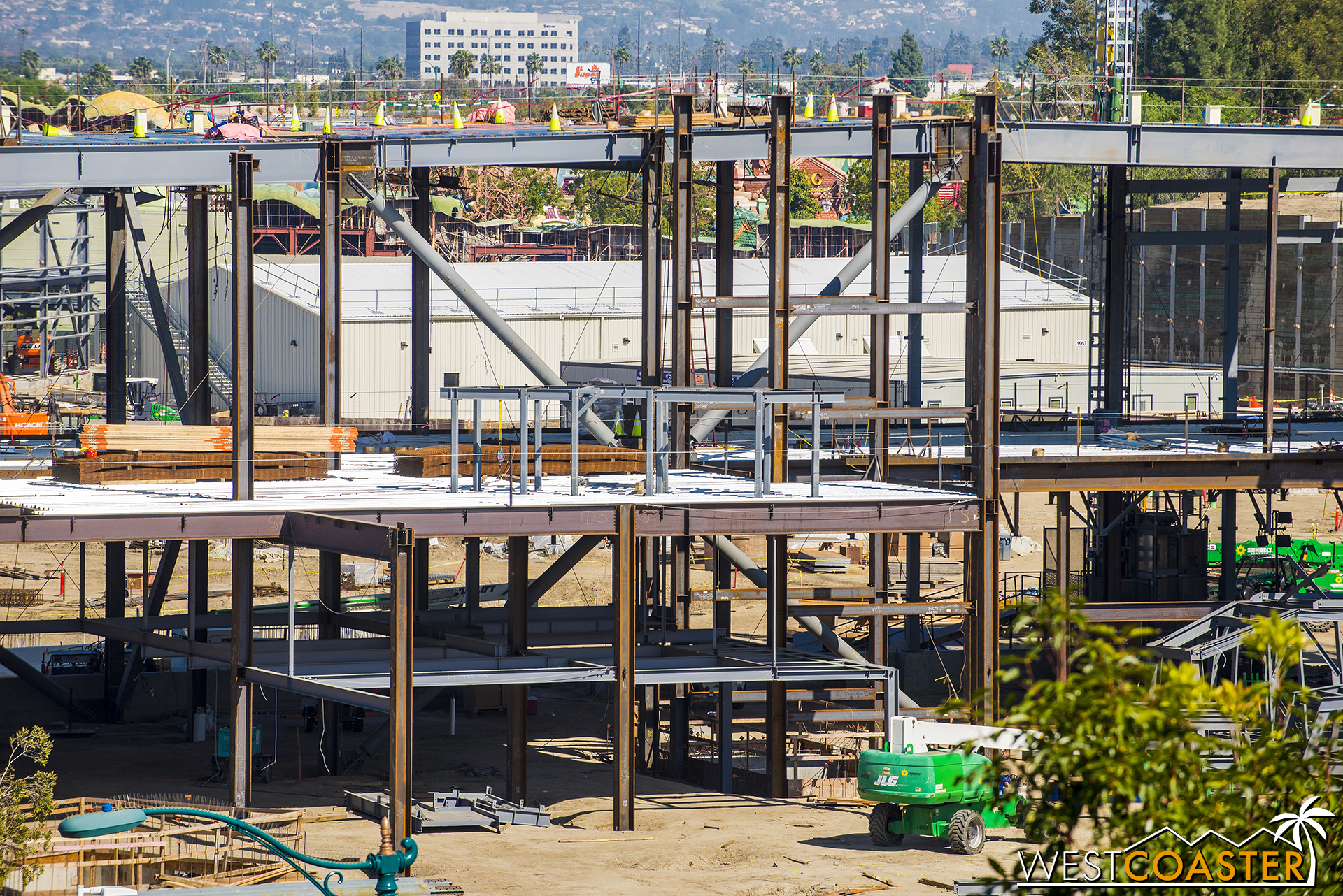 And intermediate steel framing is going up on each floor.