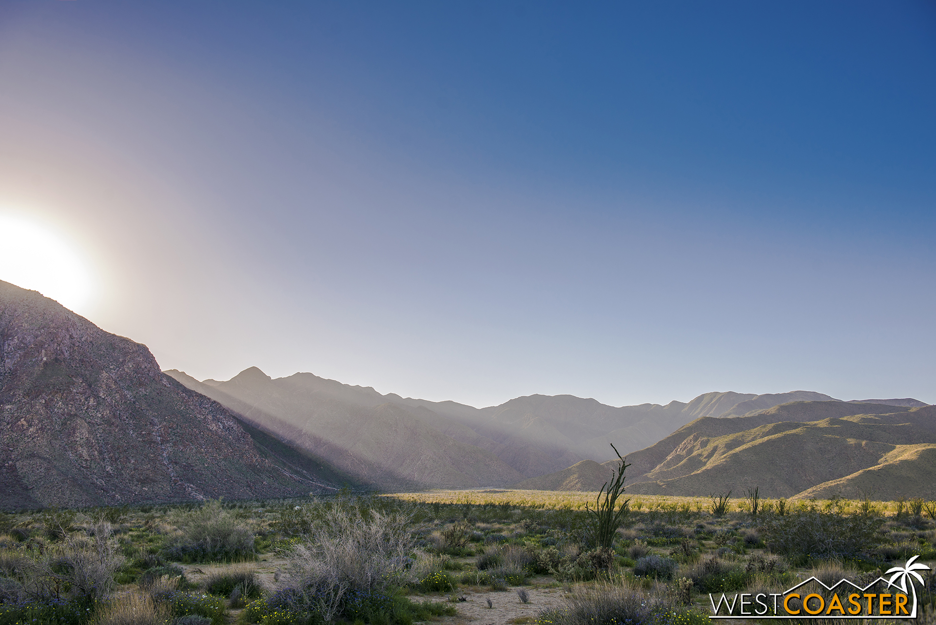Sunset in Borrego Springs.