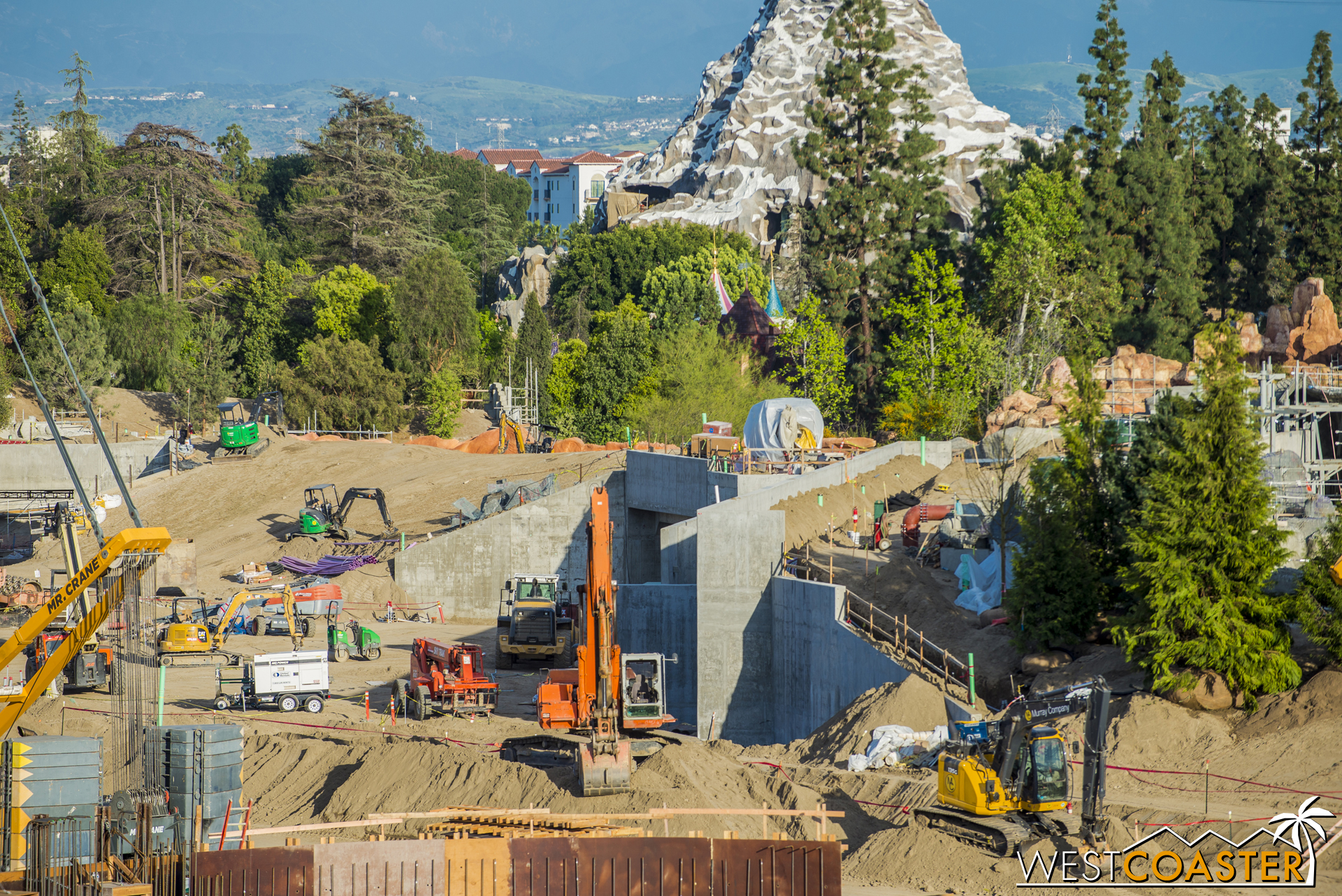  One of the two tunnels forming the main entrance off Big Thunder Trail. 