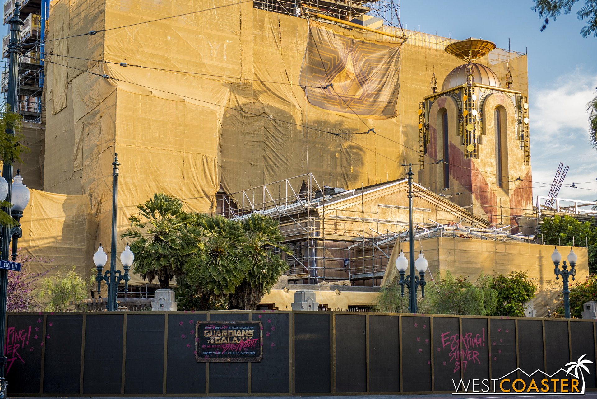 The transformation of the Tower of Terror has been revealed in pretty visible degree.