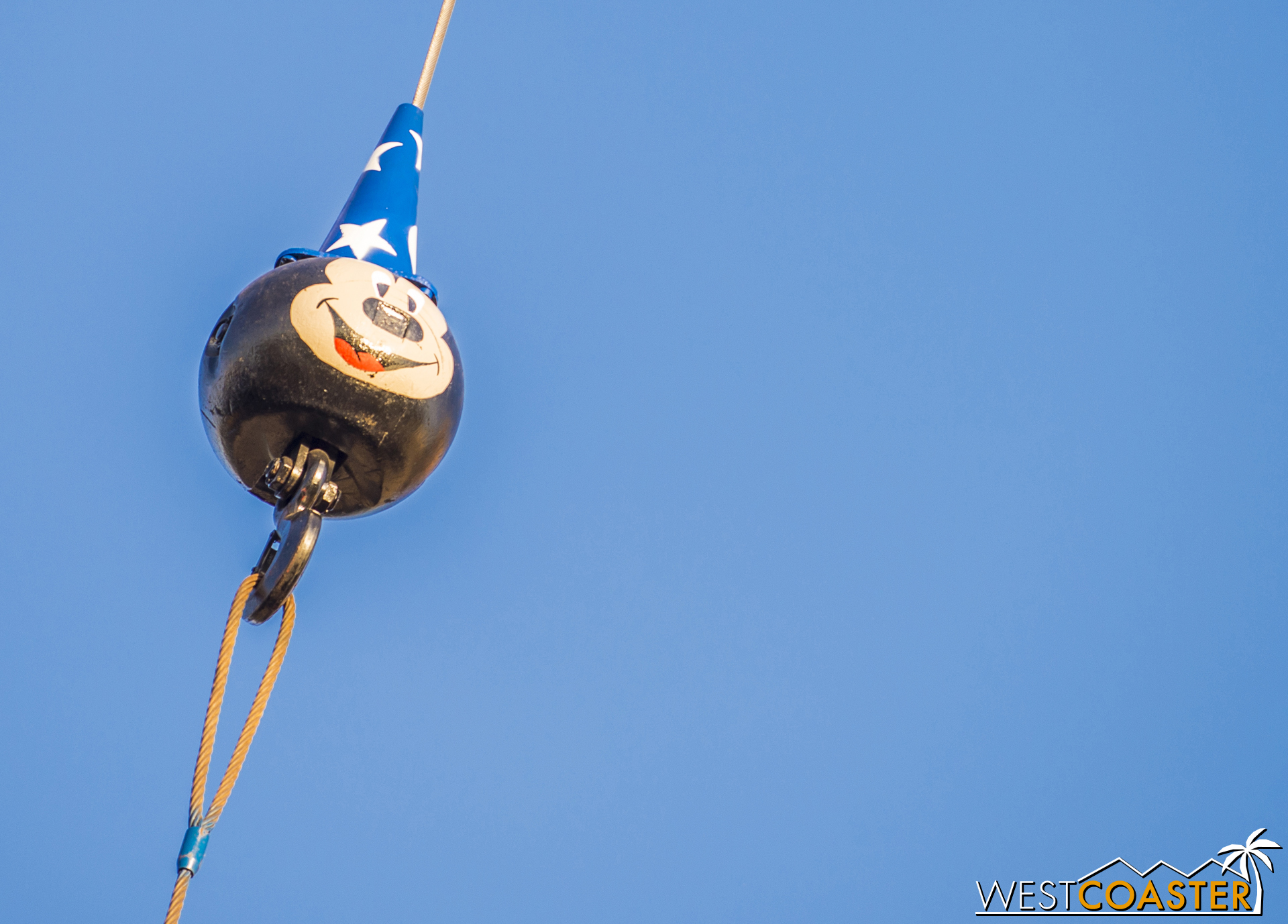  Did you figure out the Hidden Mickey I referenced in the update two weeks ago?&nbsp; It was this cute Sorcerer Mickey hook at the crane hoisting the banner! 