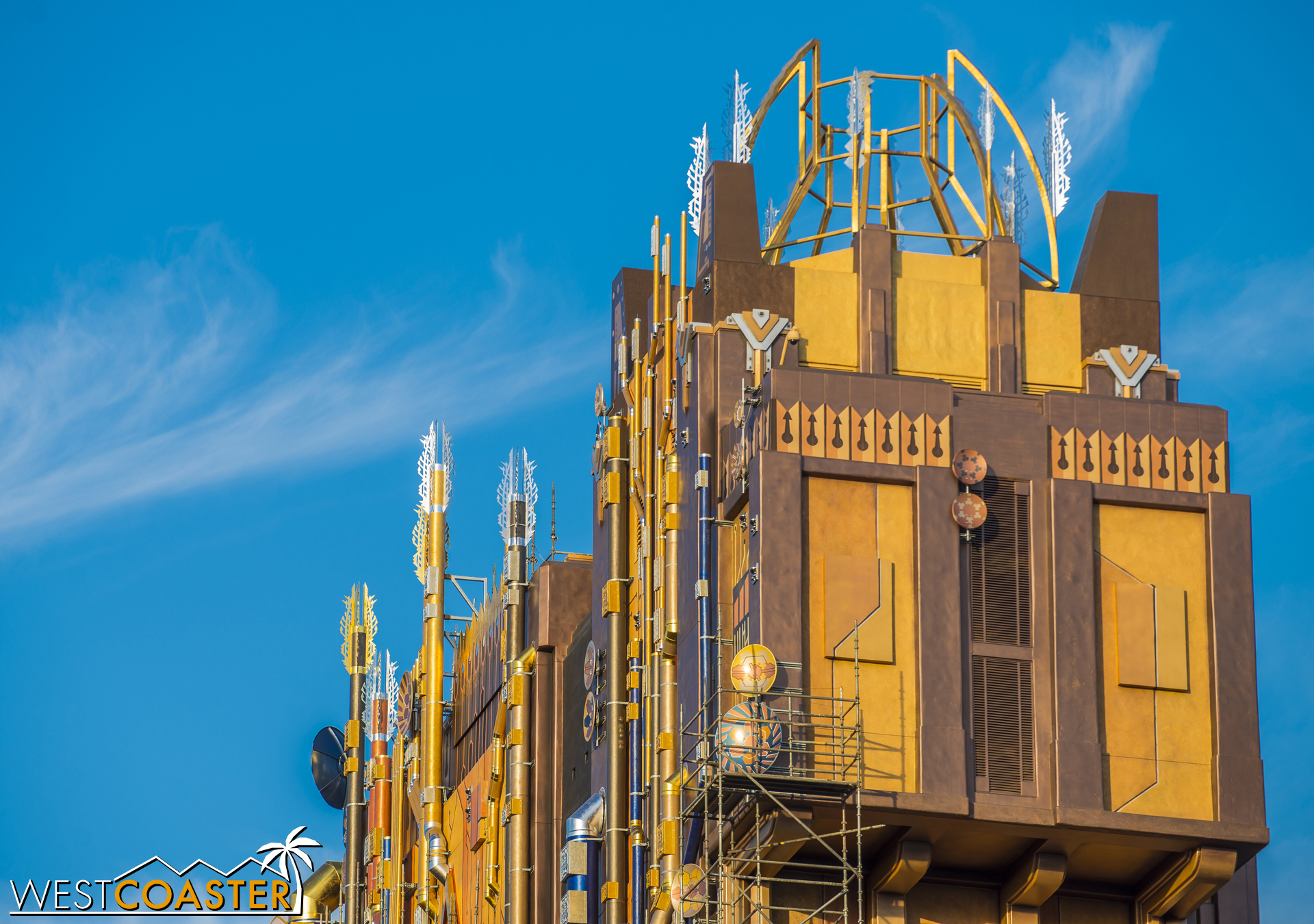 Adornment central is the name of the game with this exterior design.