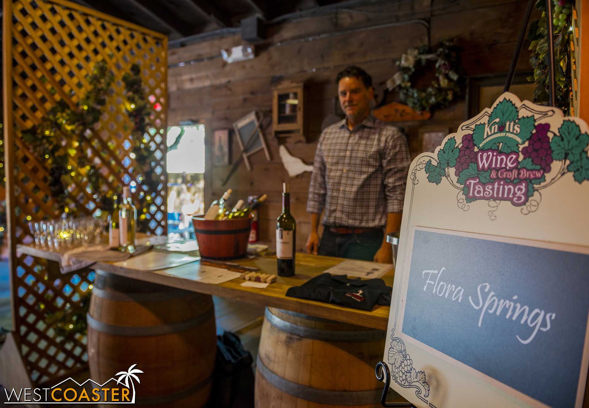  Most of the booths were manned by Knott's employees, but Flora Springs actually had someone from the winery who could speak intelligently about the wines and grapes. 