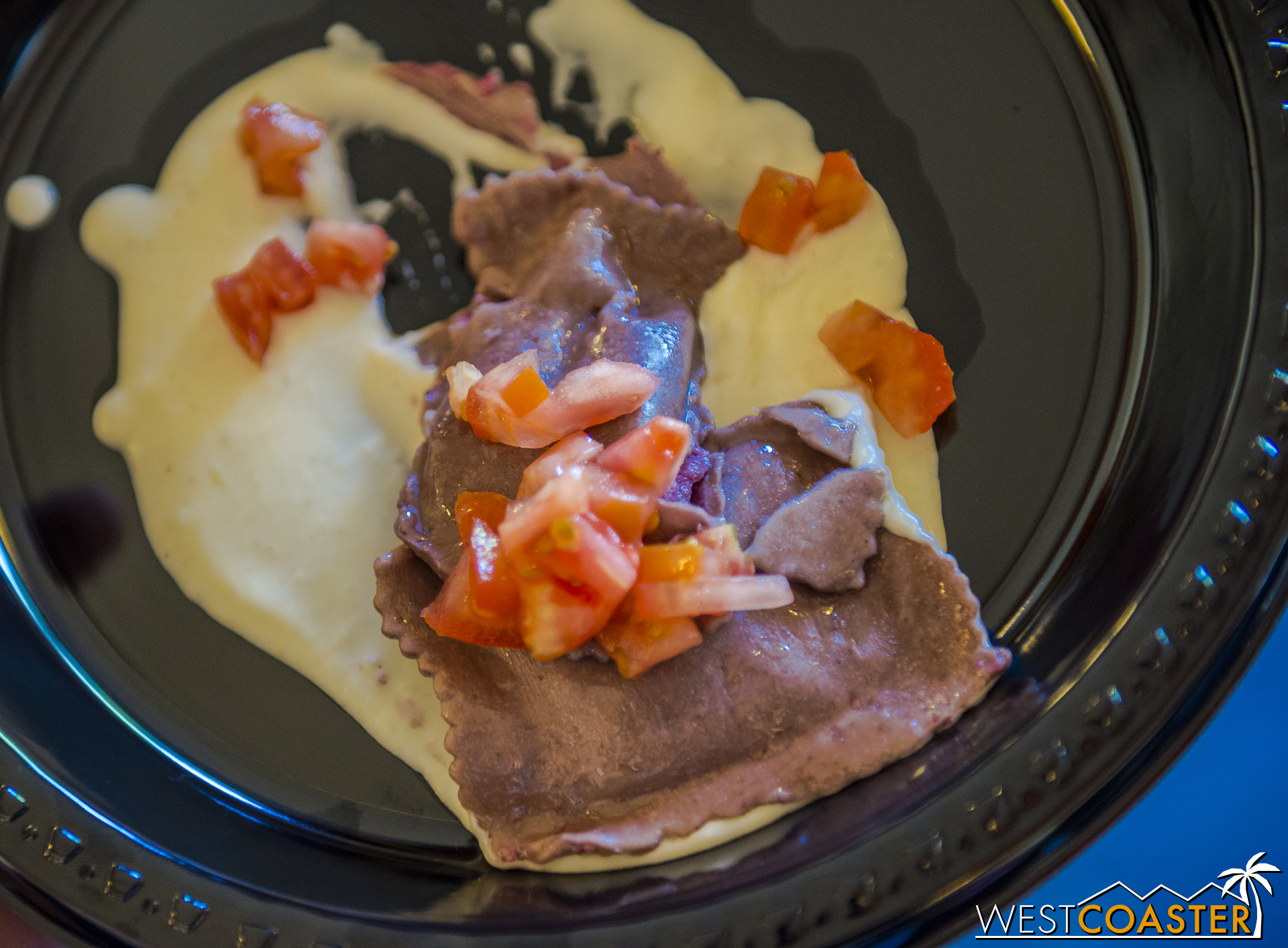  The Boysenberry Ravioli was interesting.&nbsp; I liked it but found the flavor combinations to be a little unexpected, which means this might not be good for everyone.&nbsp; The boysenberry pasta mixed with ricotta cheese had a nice tangy flavor, an