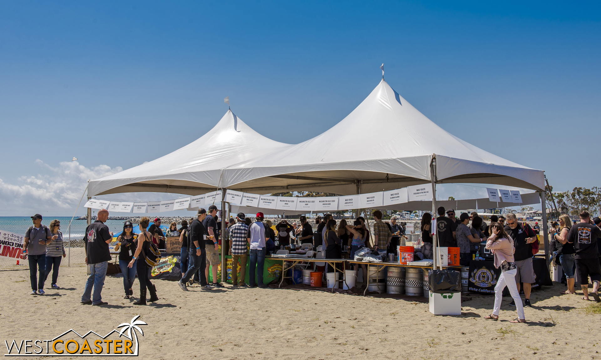  This was just one of five beer tent areas around the festival grounds. 