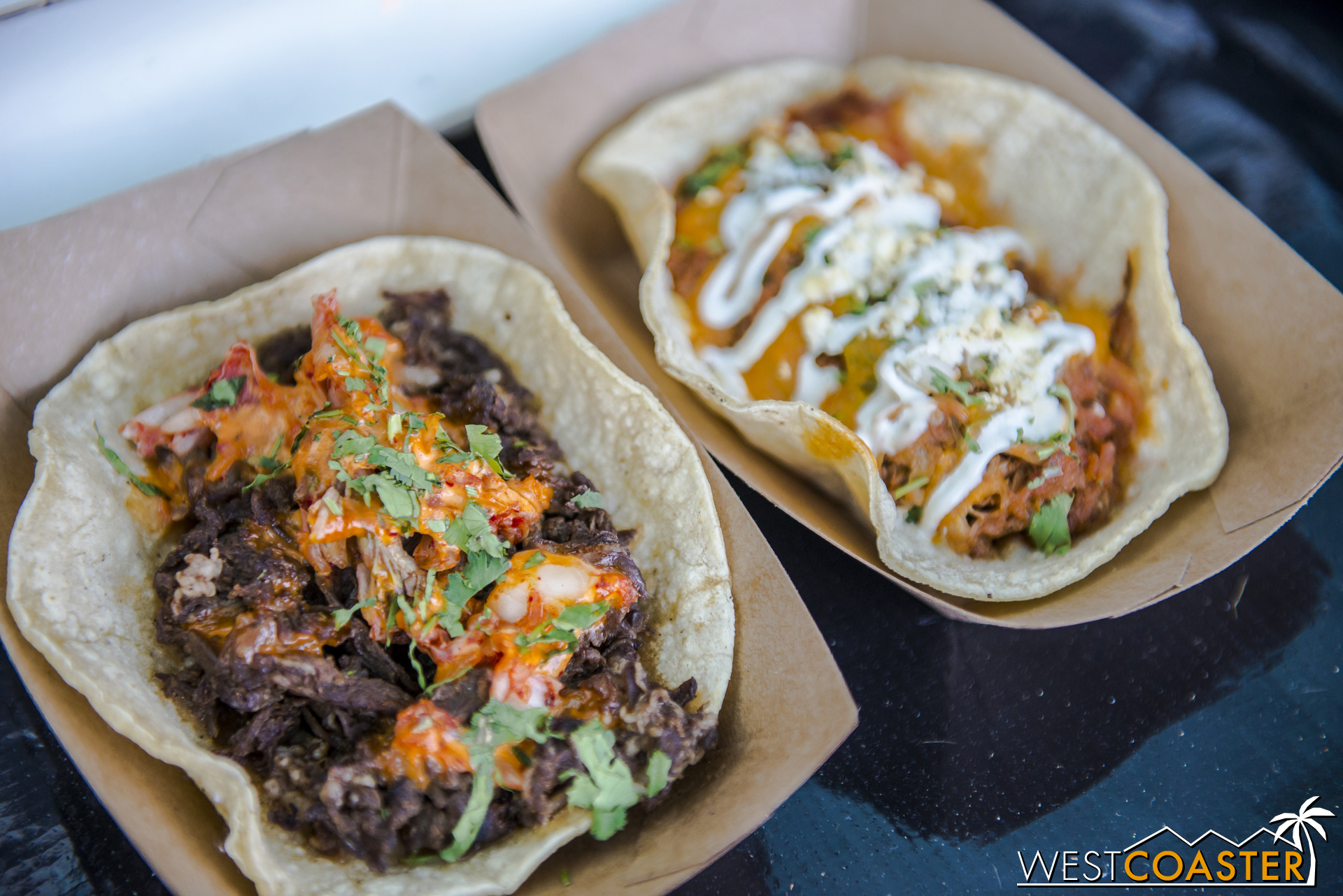  I had a Korean BBQ beef taco from The Kroft (which can be found at the Packing House in Anaheim and at The District in Tustin).&nbsp; It was fantastic. 