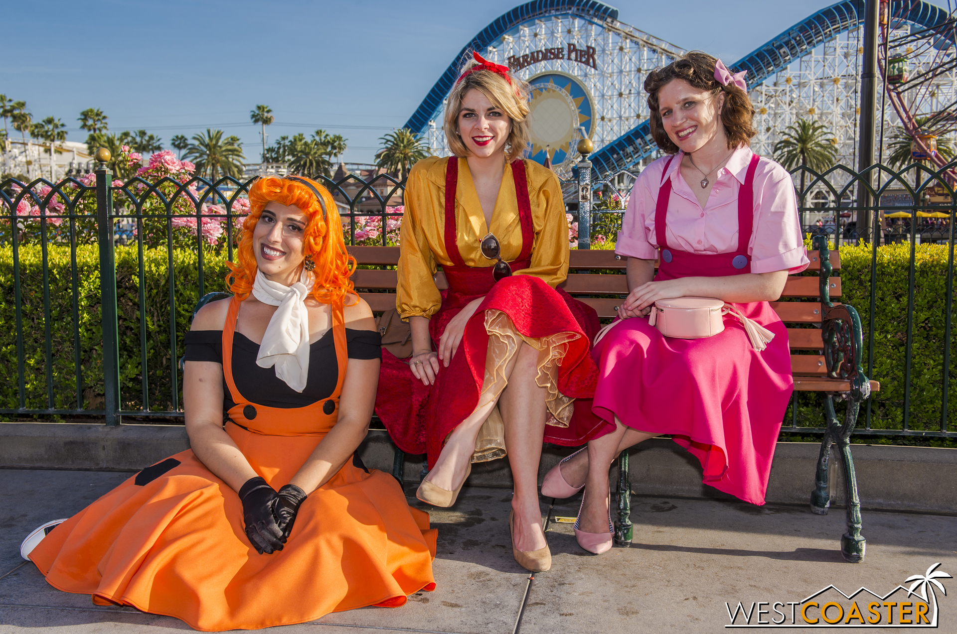  Here's Tigger, Pooh, and Piglet again.&nbsp; They may look adorable here, but at least one of these ladies will scare the "Pooh" out of you at Dark Harbor come Halloween season. 