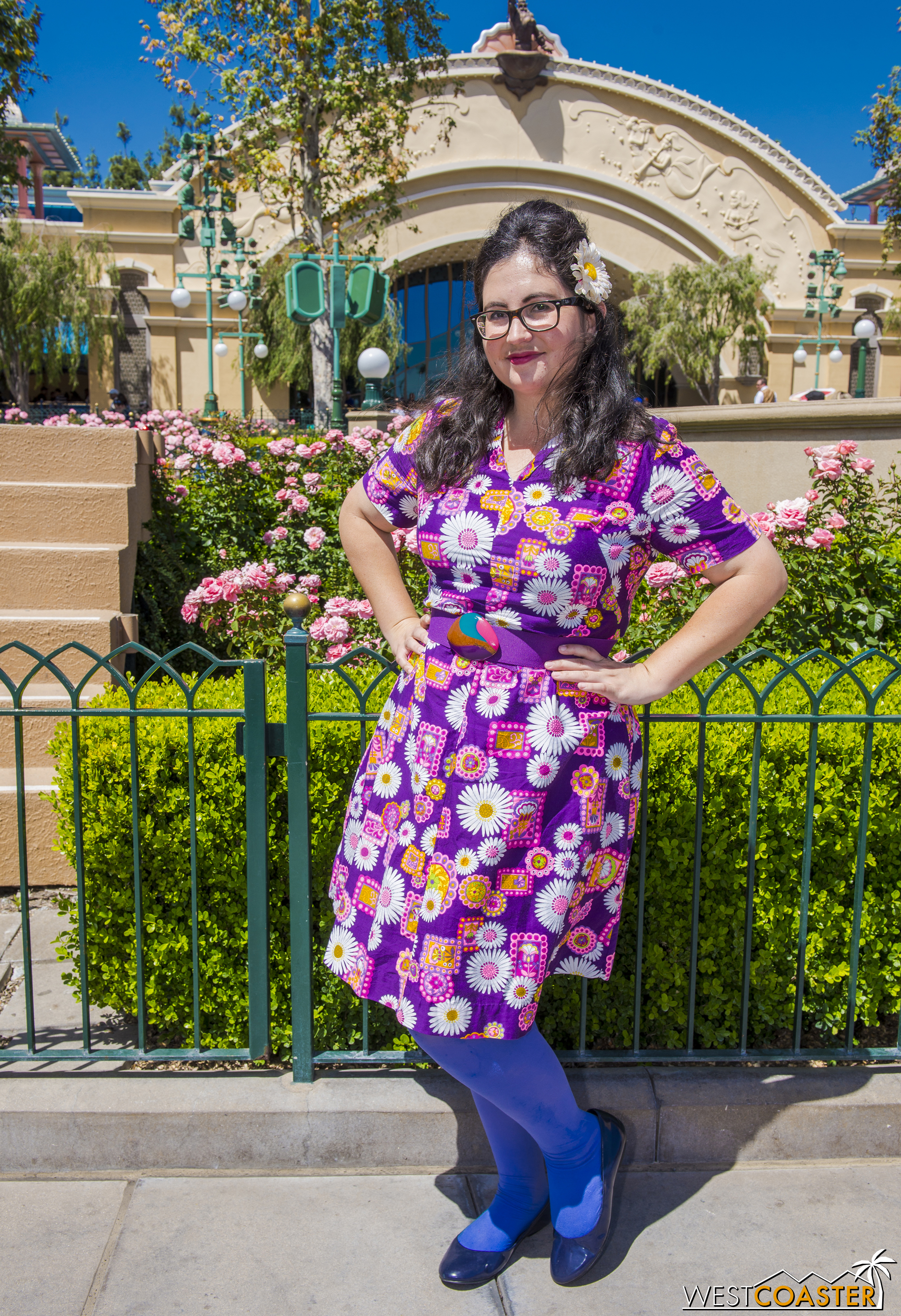  A lot of people thought my friend, Ashley (  @DisneylandMermaid   on Instagram), was a groovy 60s Disneybound of Rapunzel.&nbsp; She actually wasn't, but that's part of the fun! 